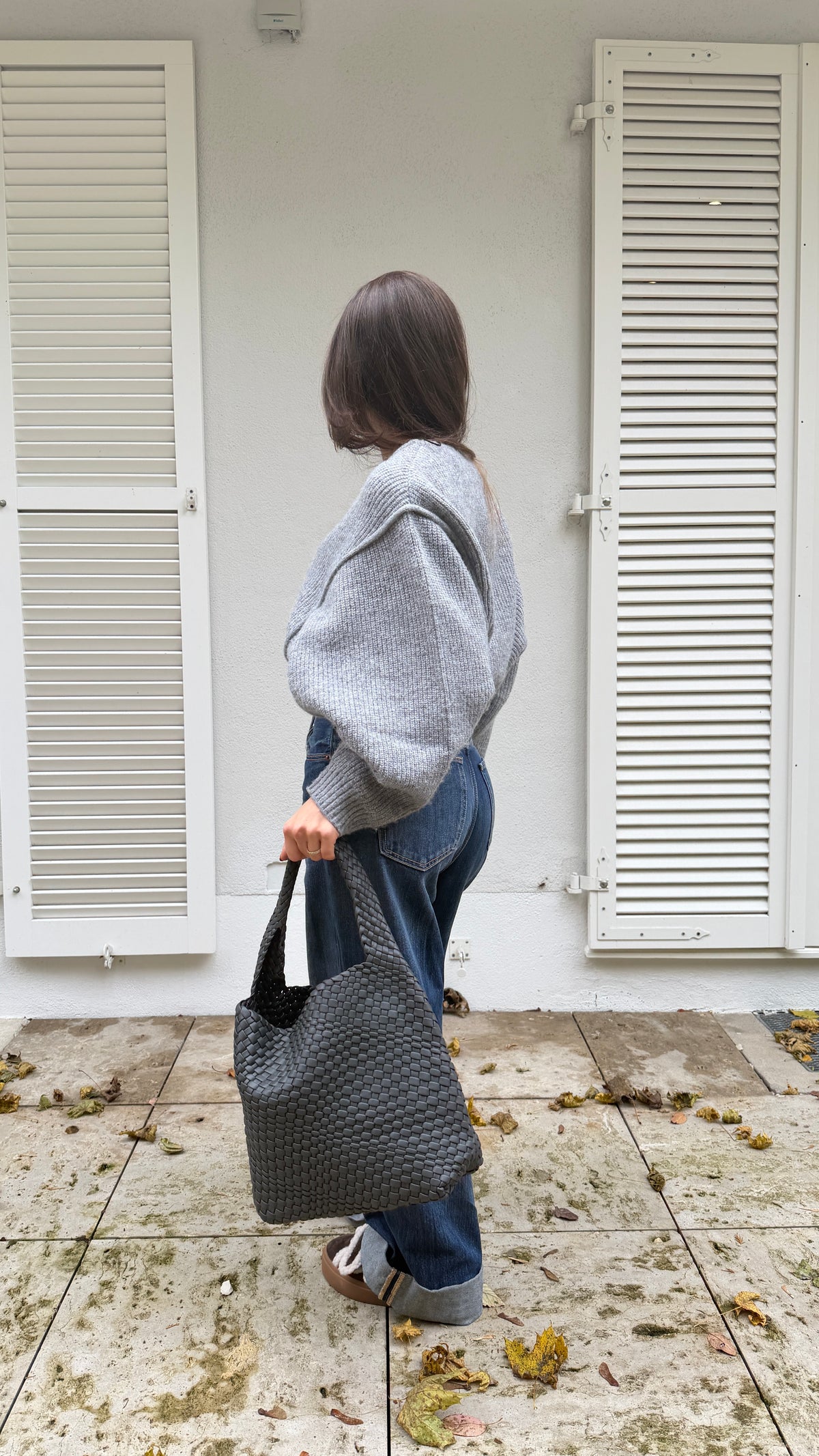 Shopper mit einem Henkel- Grau
