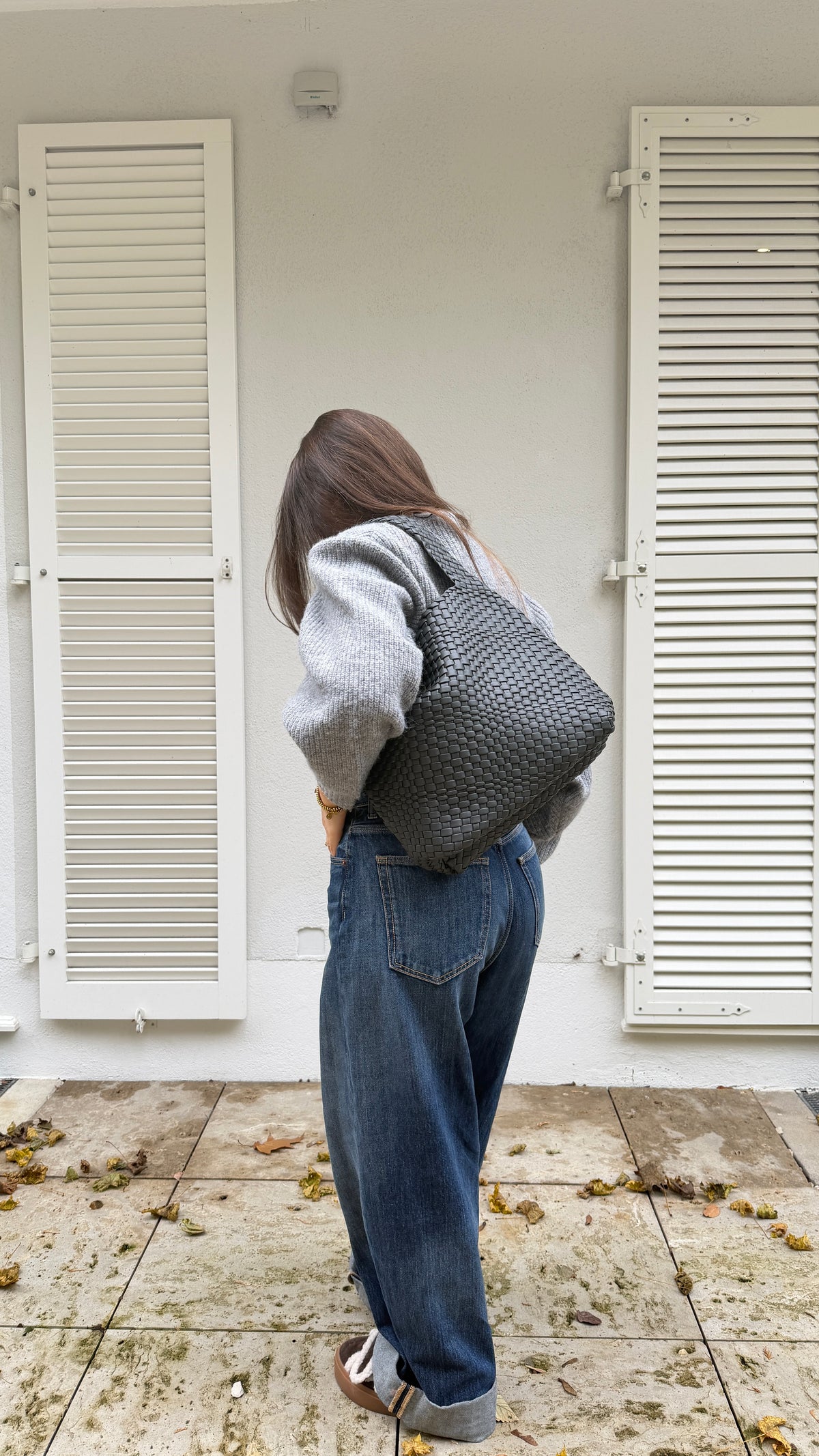 Shopper mit einem Henkel- Grau