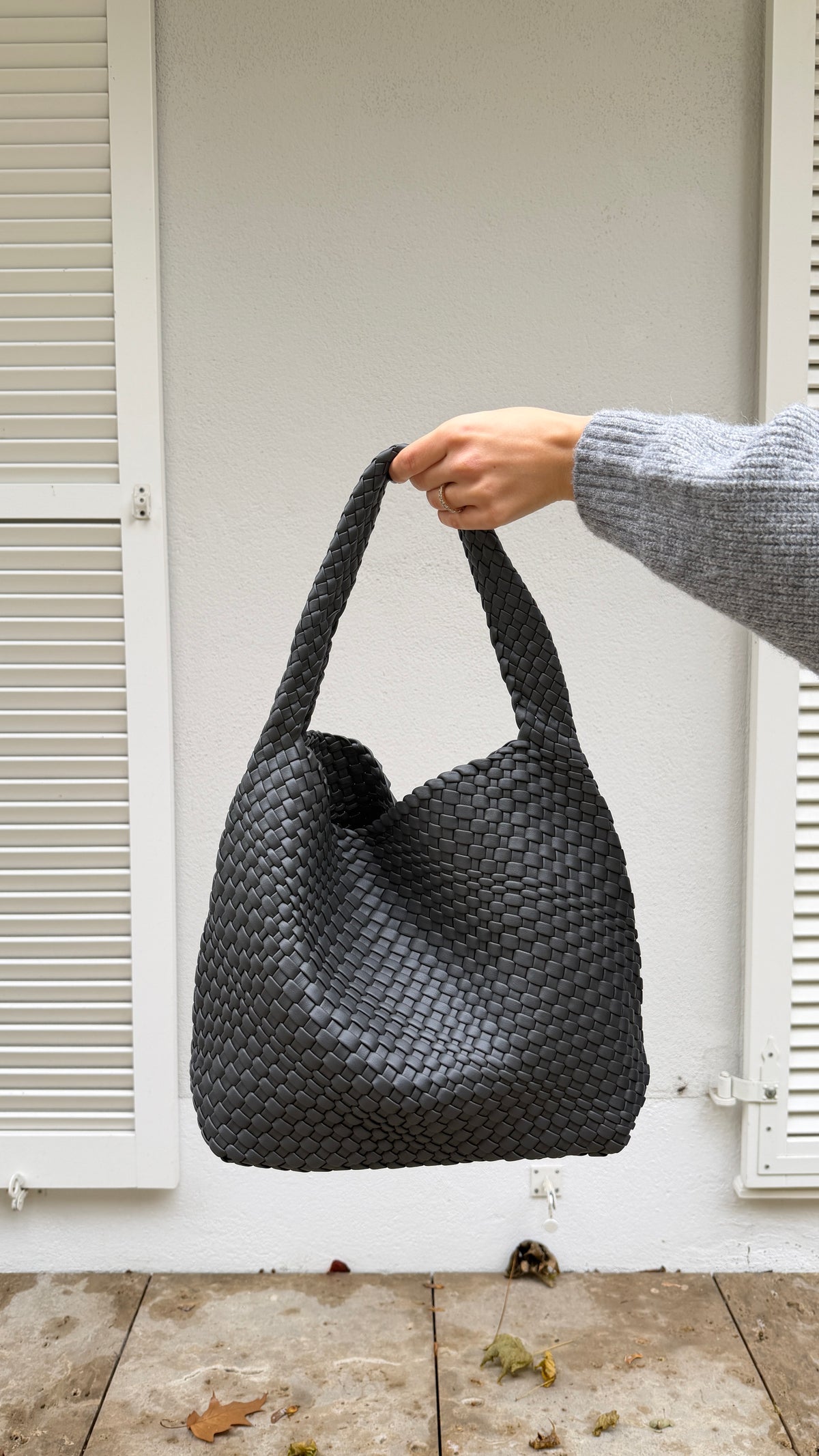 Shopper mit einem Henkel- Grau