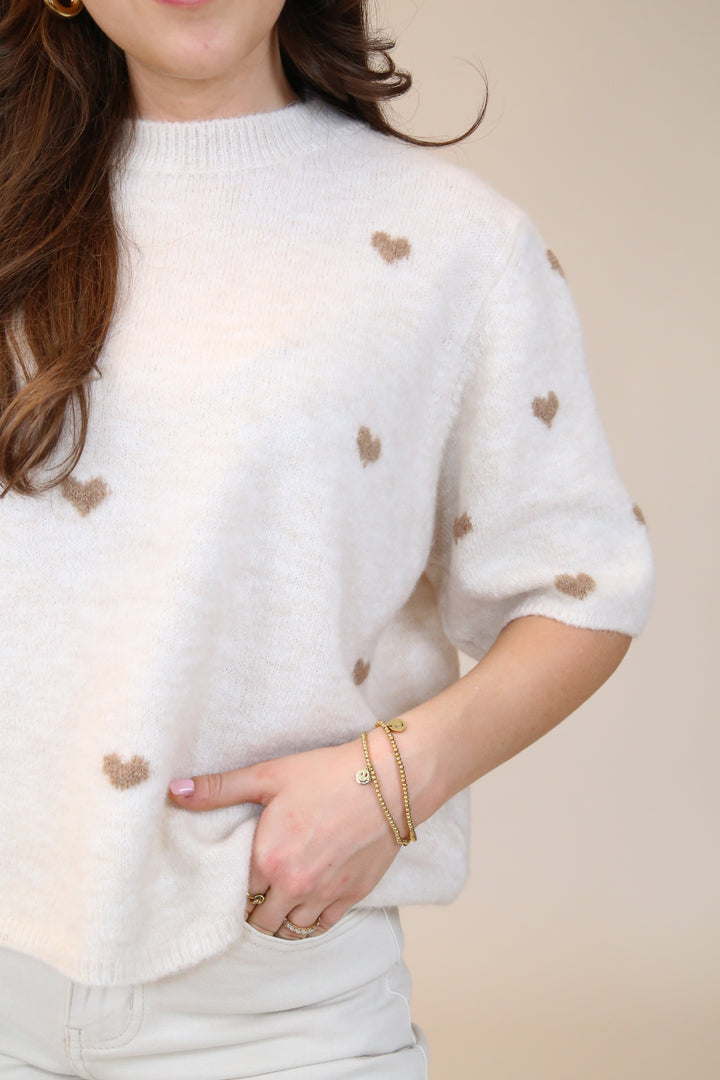 Kurzarm pullover "Heart"