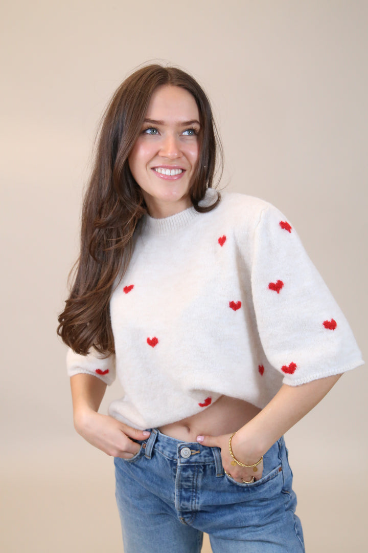 Kurzarm pullover "Heart"