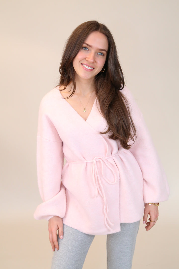 Wickel-Cardigan rosa