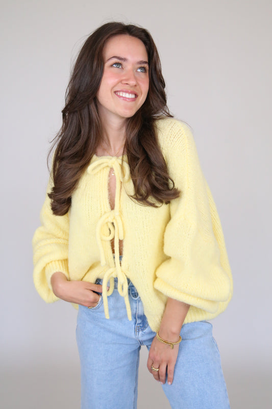 Cardigan "Bow" butter Yellow