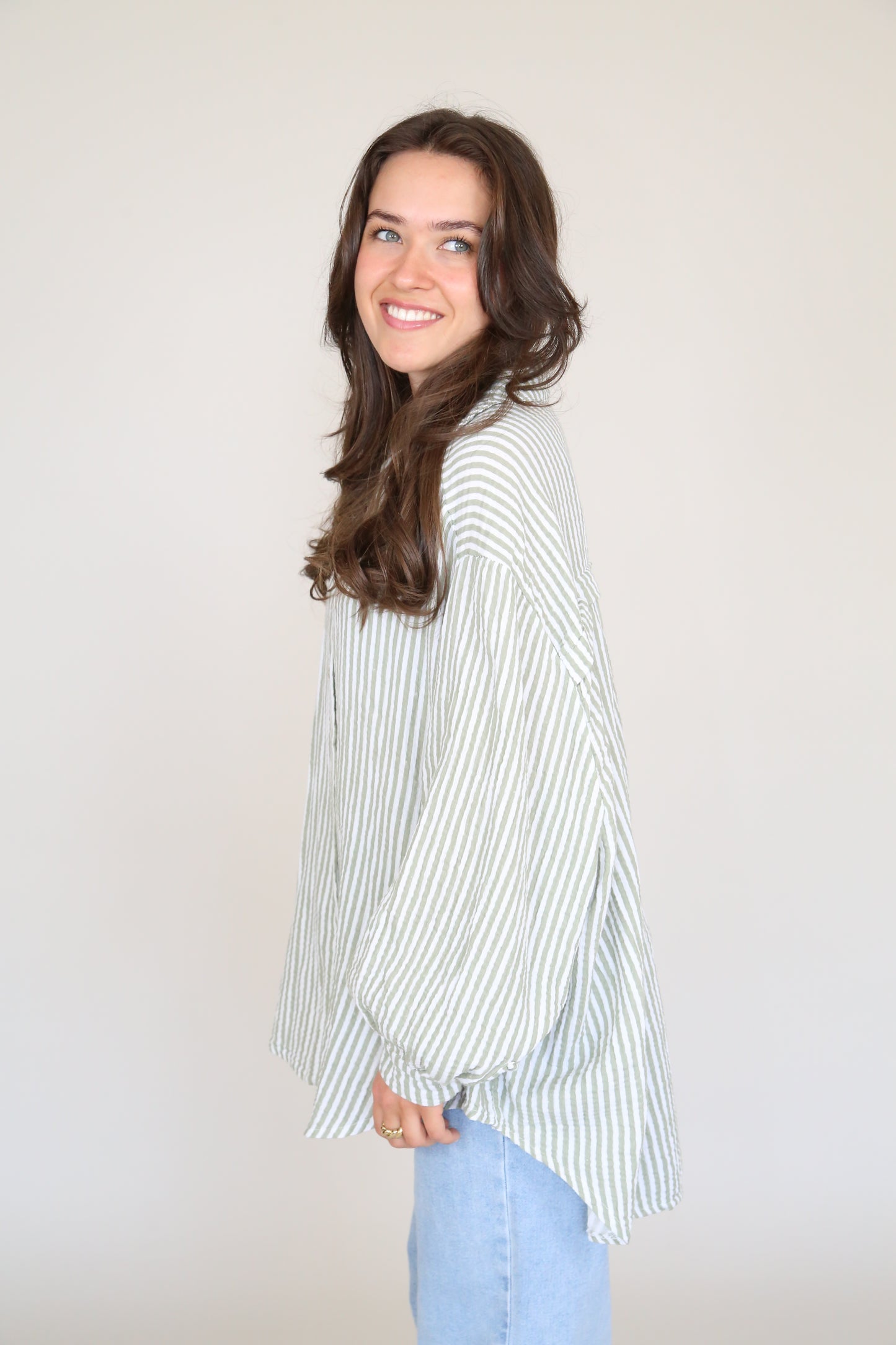 Musselin Bluse stripe