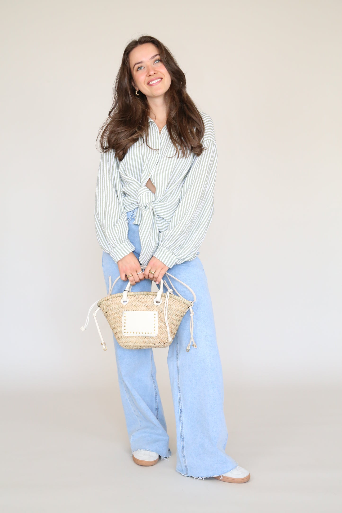 Musselin Bluse stripe