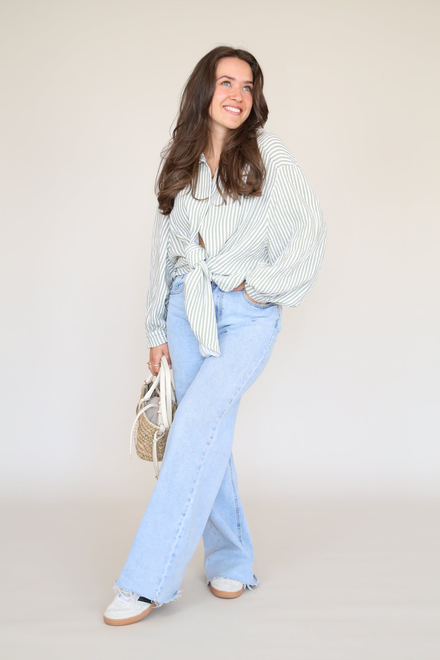 Musselin Bluse stripe