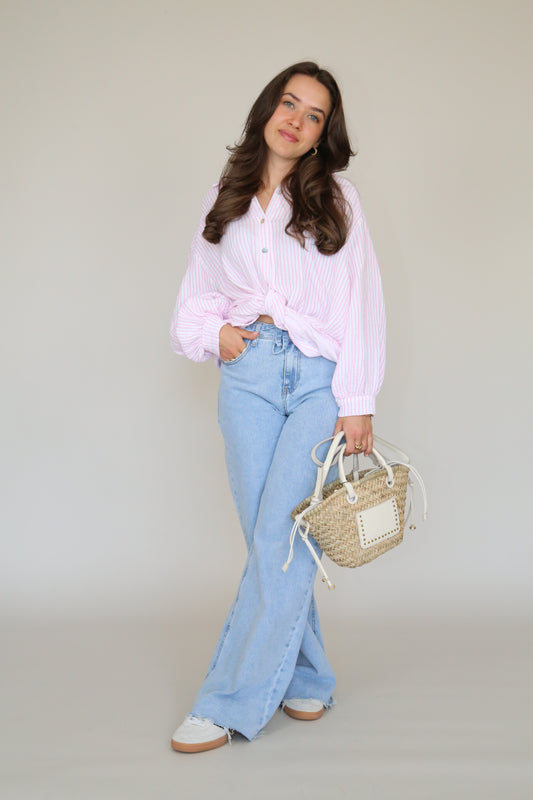 Musselin Bluse stripe