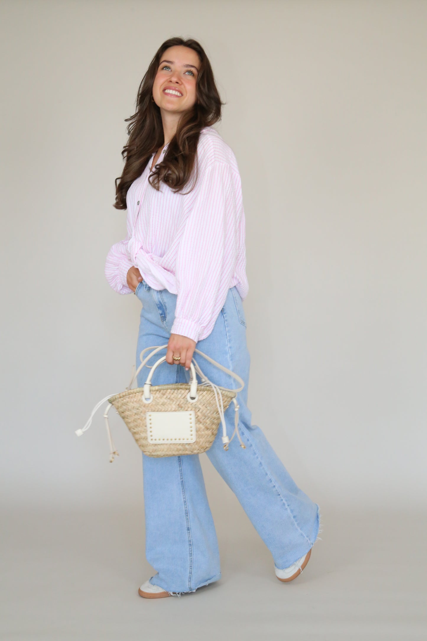 Musselin Bluse stripe