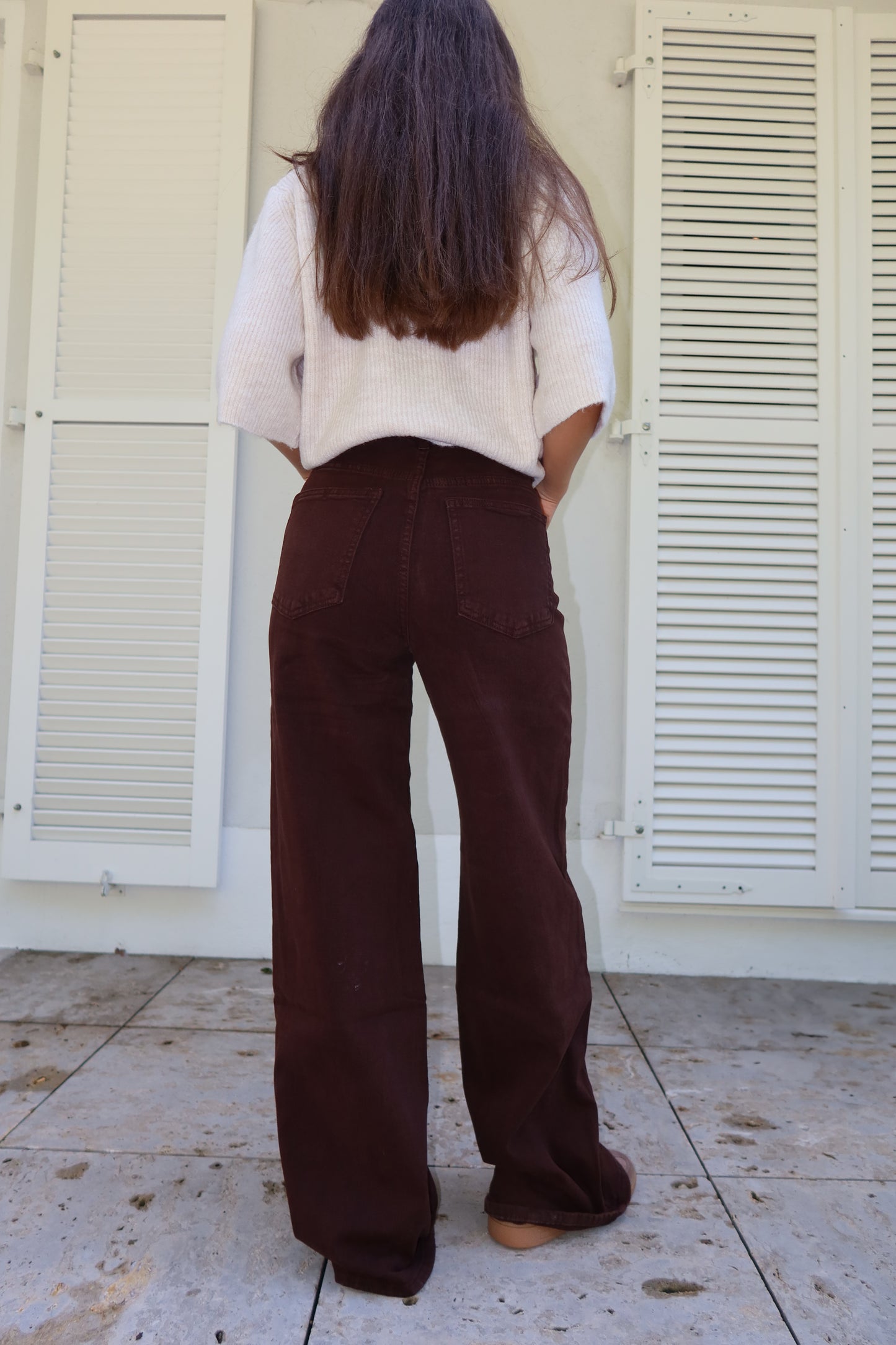 Wide leg Jeans chocolate