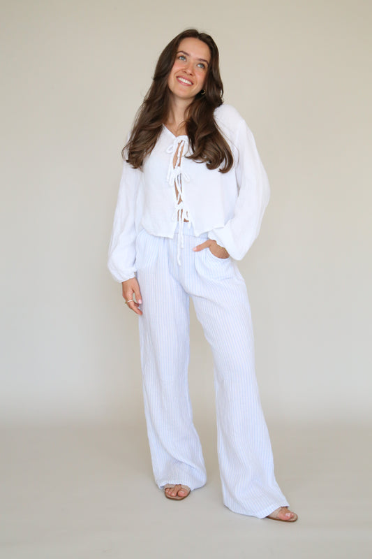 Musselin Hose "blue"