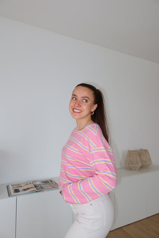 Stripe longsleeve • Pink/Yellow