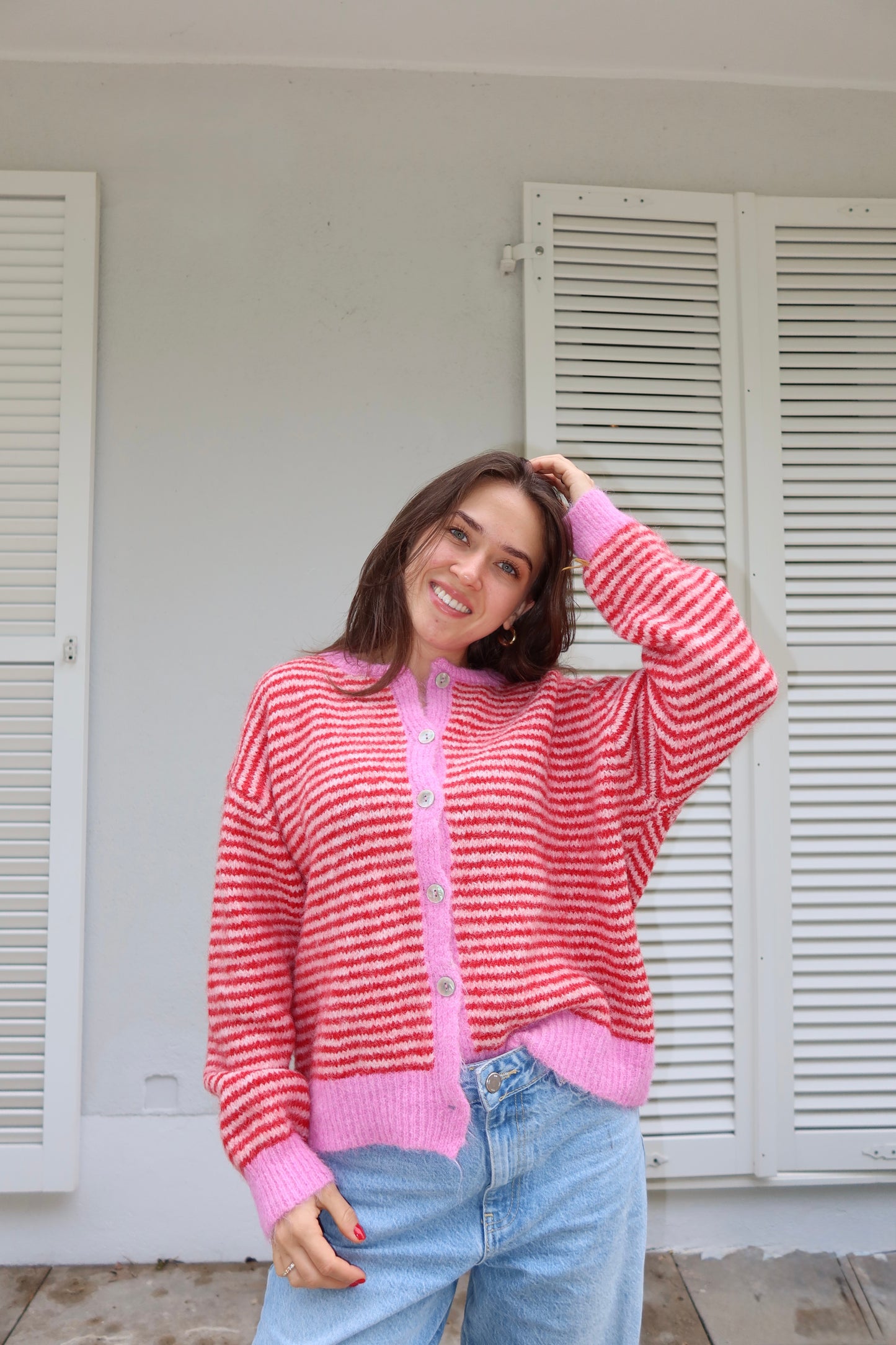 Cardigan Stripe soft powder
