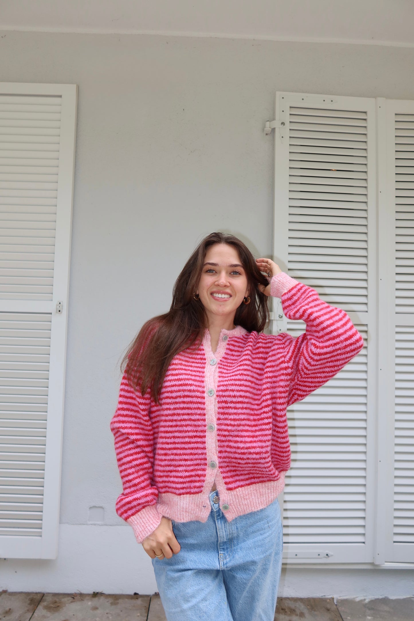 Cardigan Stripe soft powder
