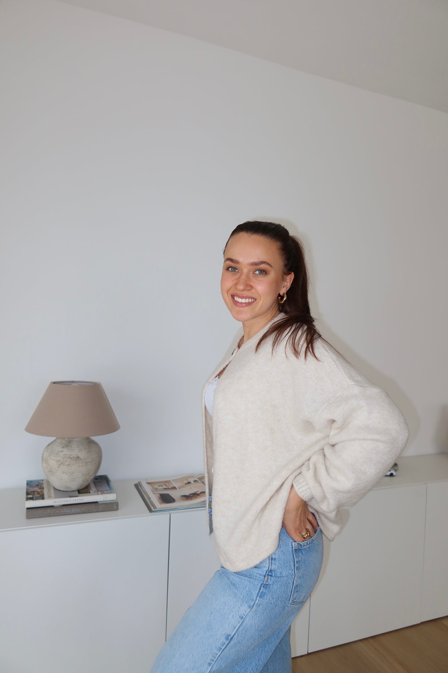 Cape Cardigan • Beige