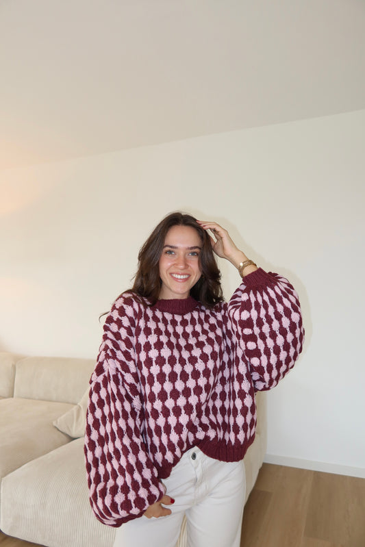 Pullover cozy knit dots