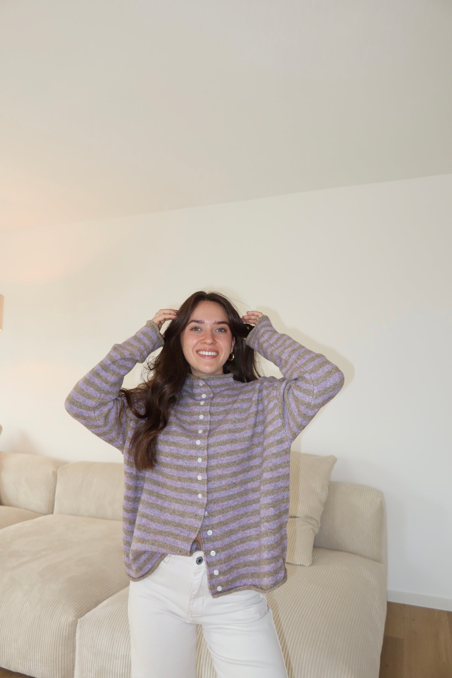 Cardigan stripe soft