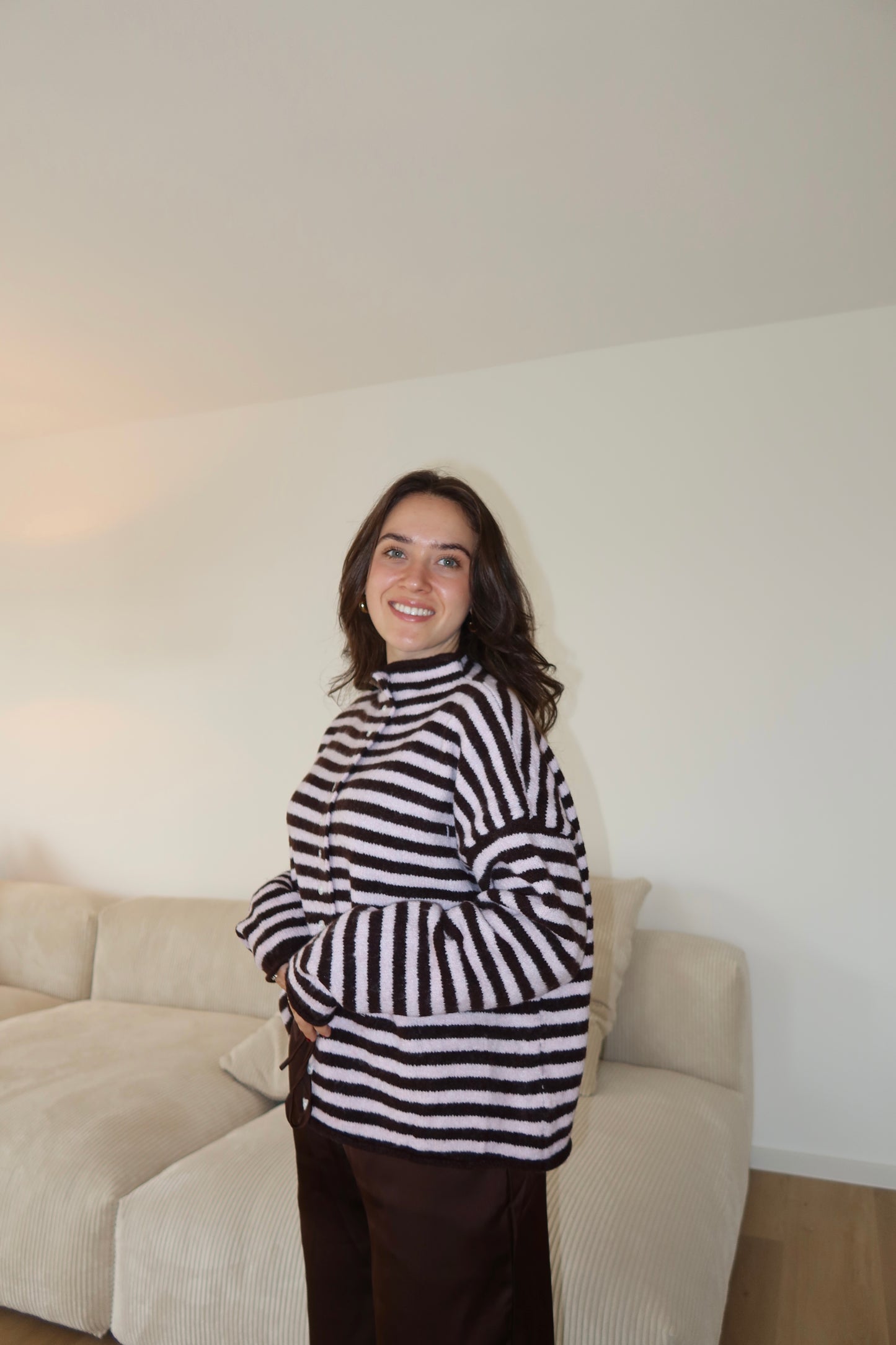 Cardigan stripe soft