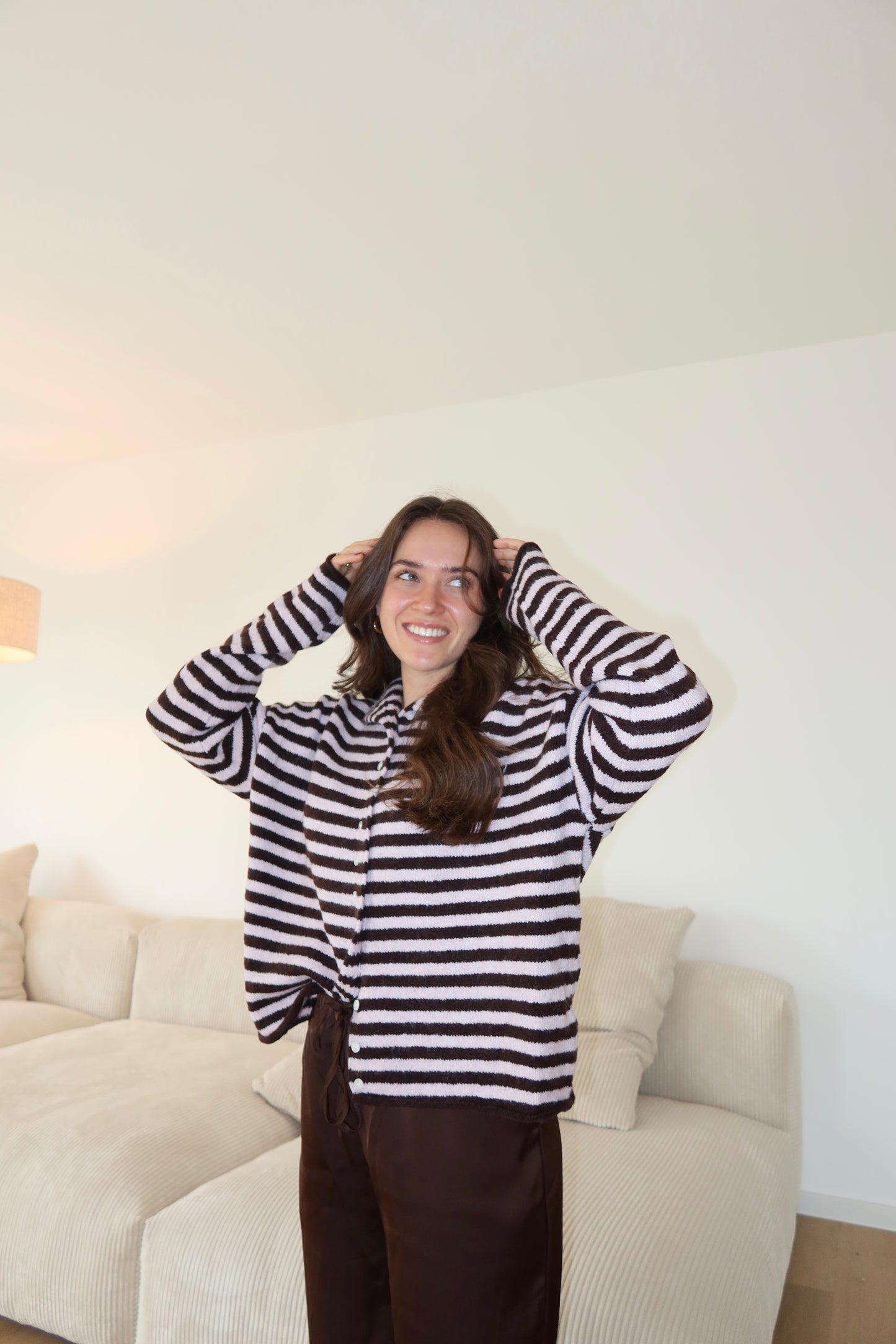 Cardigan stripe soft