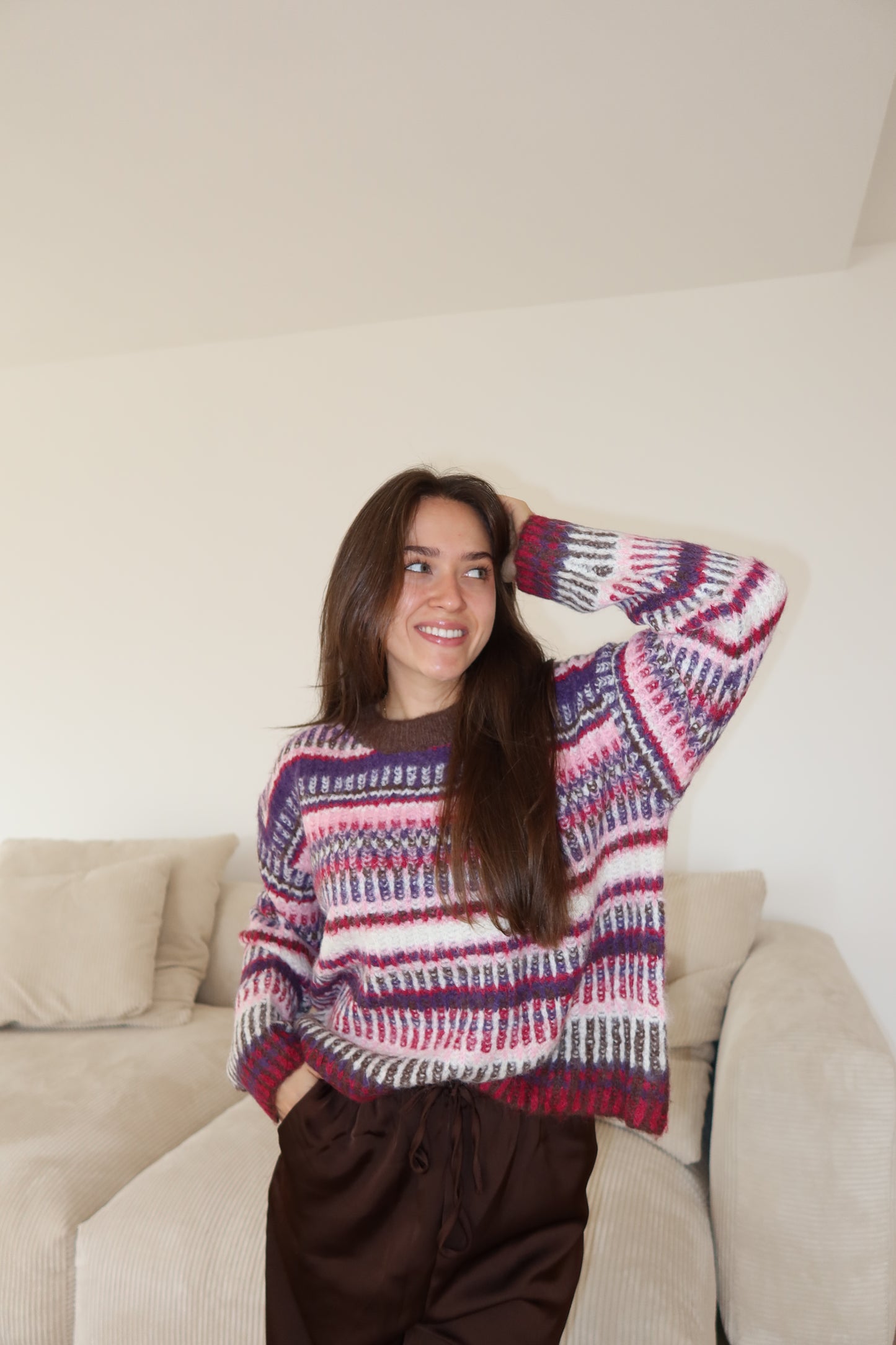 Skandi Knit Pullover Stripe