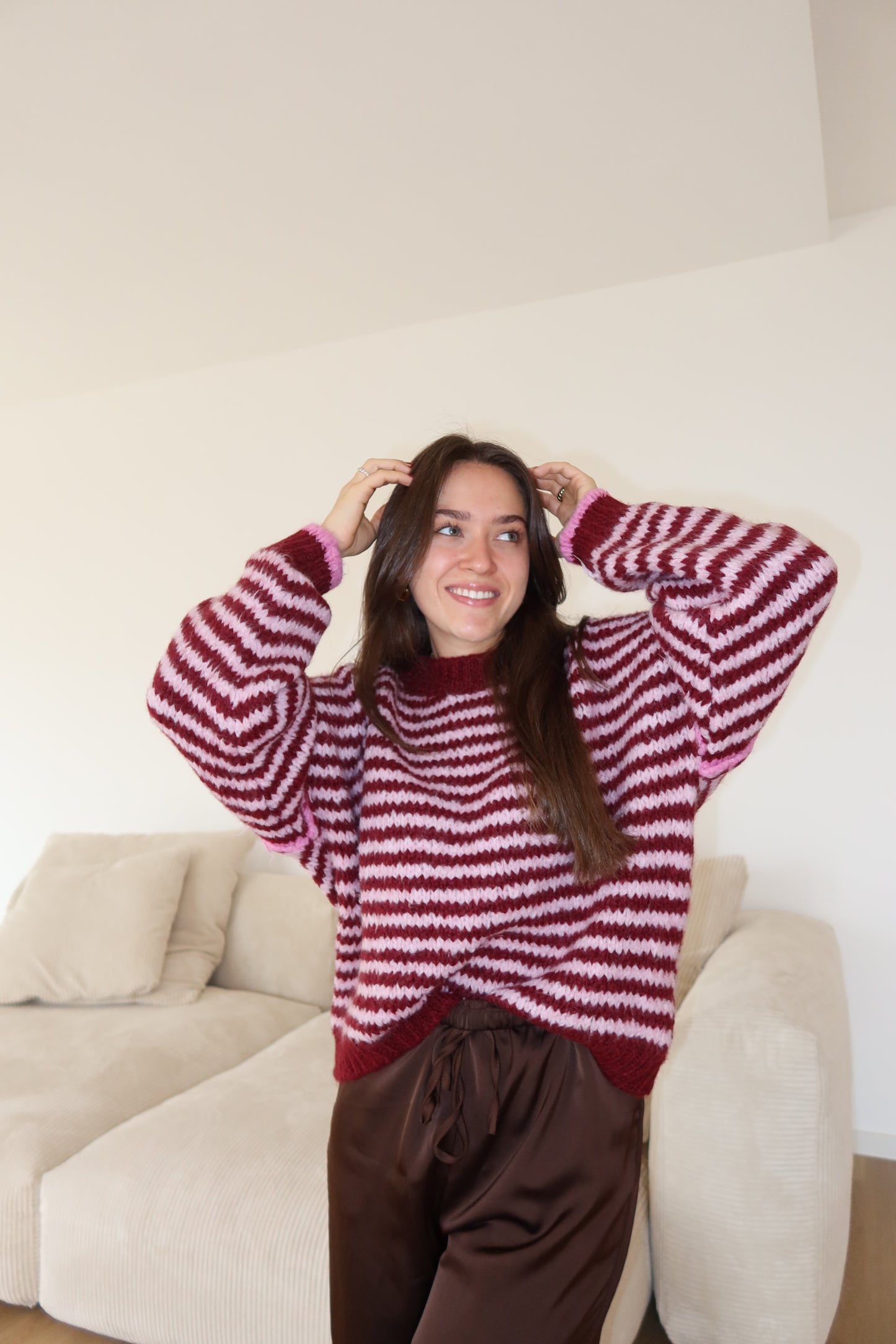 Pullover cozy Stripe two colors