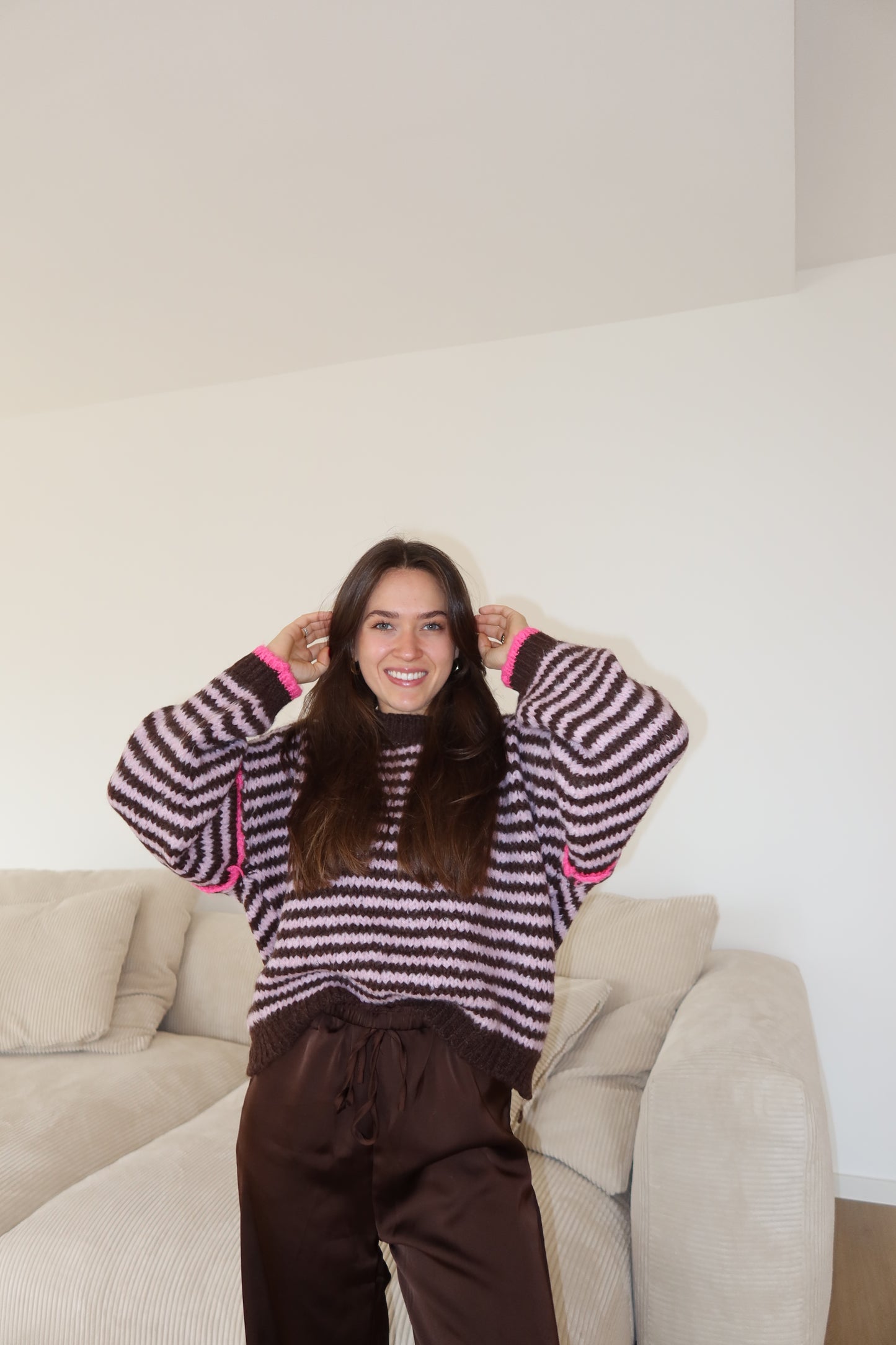 Pullover cozy Stripe two colors