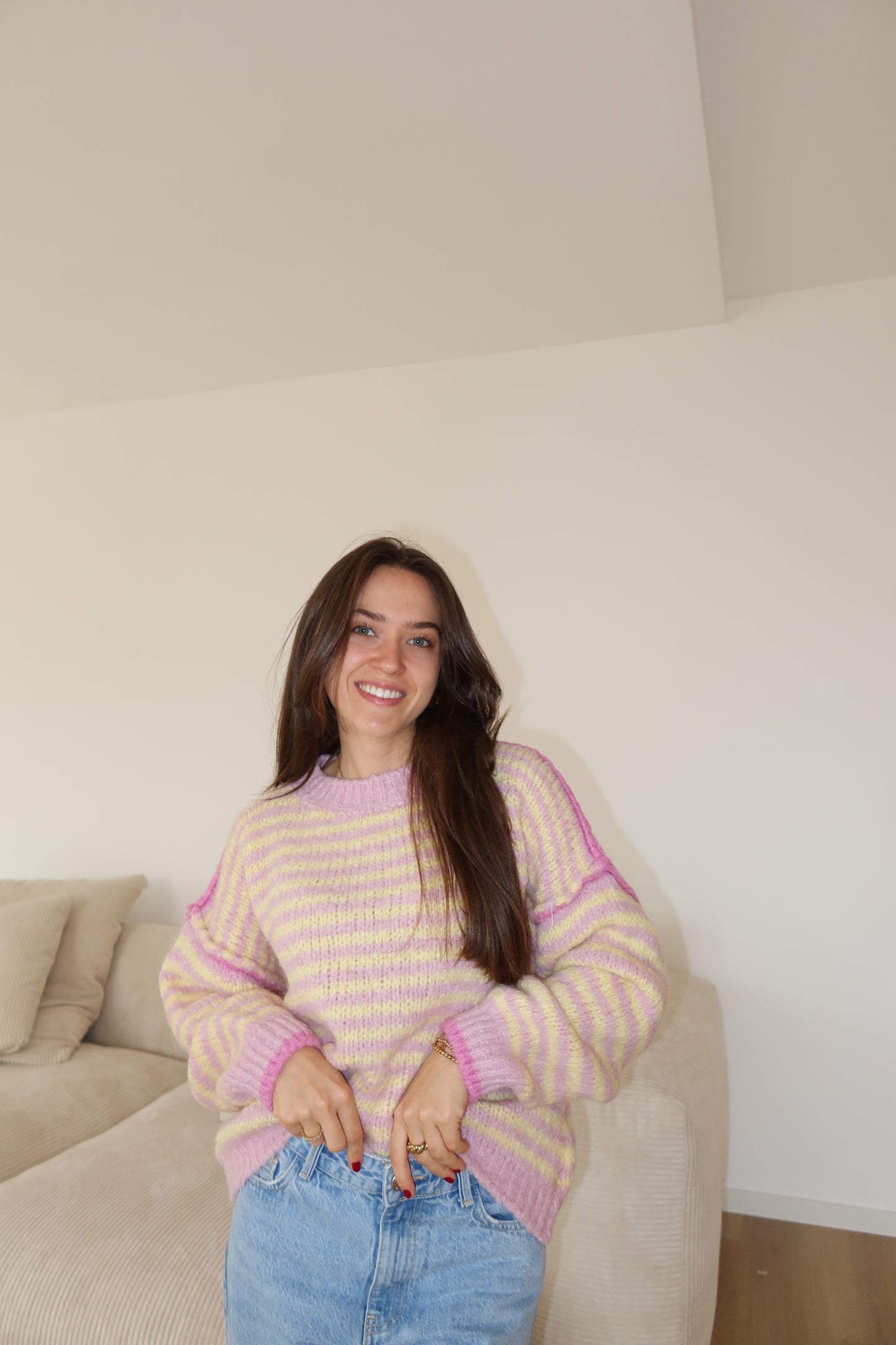 Pullover cozy Stripe two colors