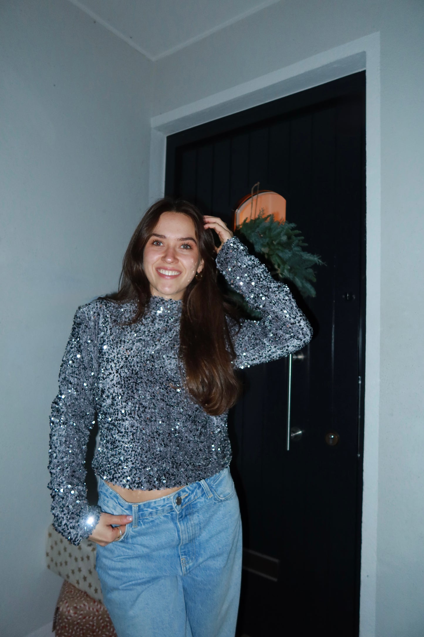 Glitter Shoulder Pad longsleeve