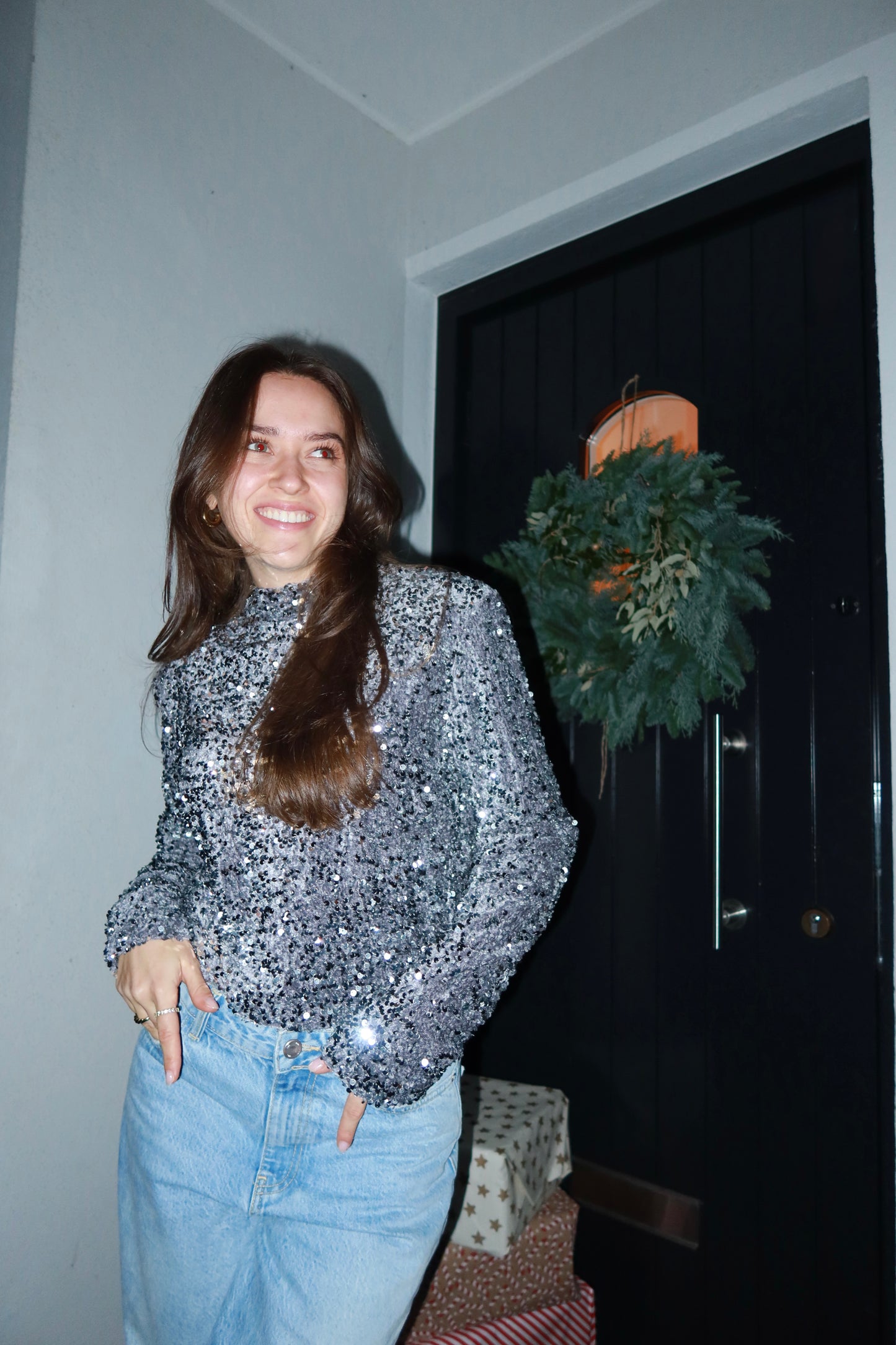 Glitter Shoulder Pad longsleeve