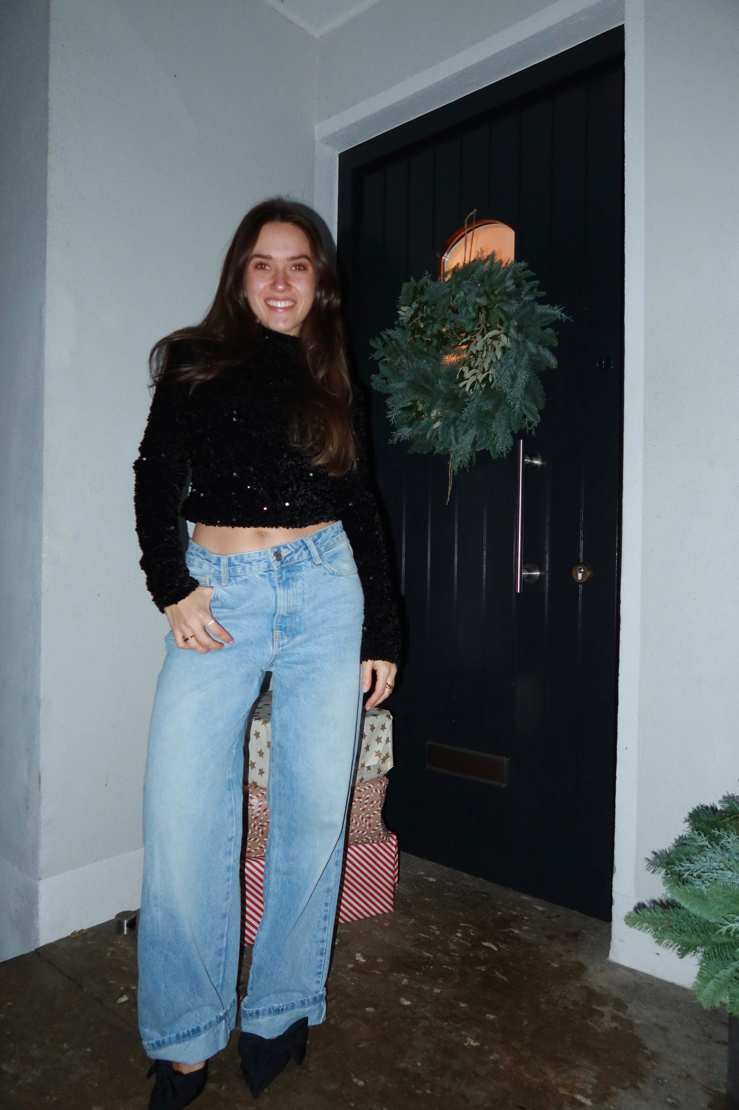 Glitter Shoulder Pad longsleeve