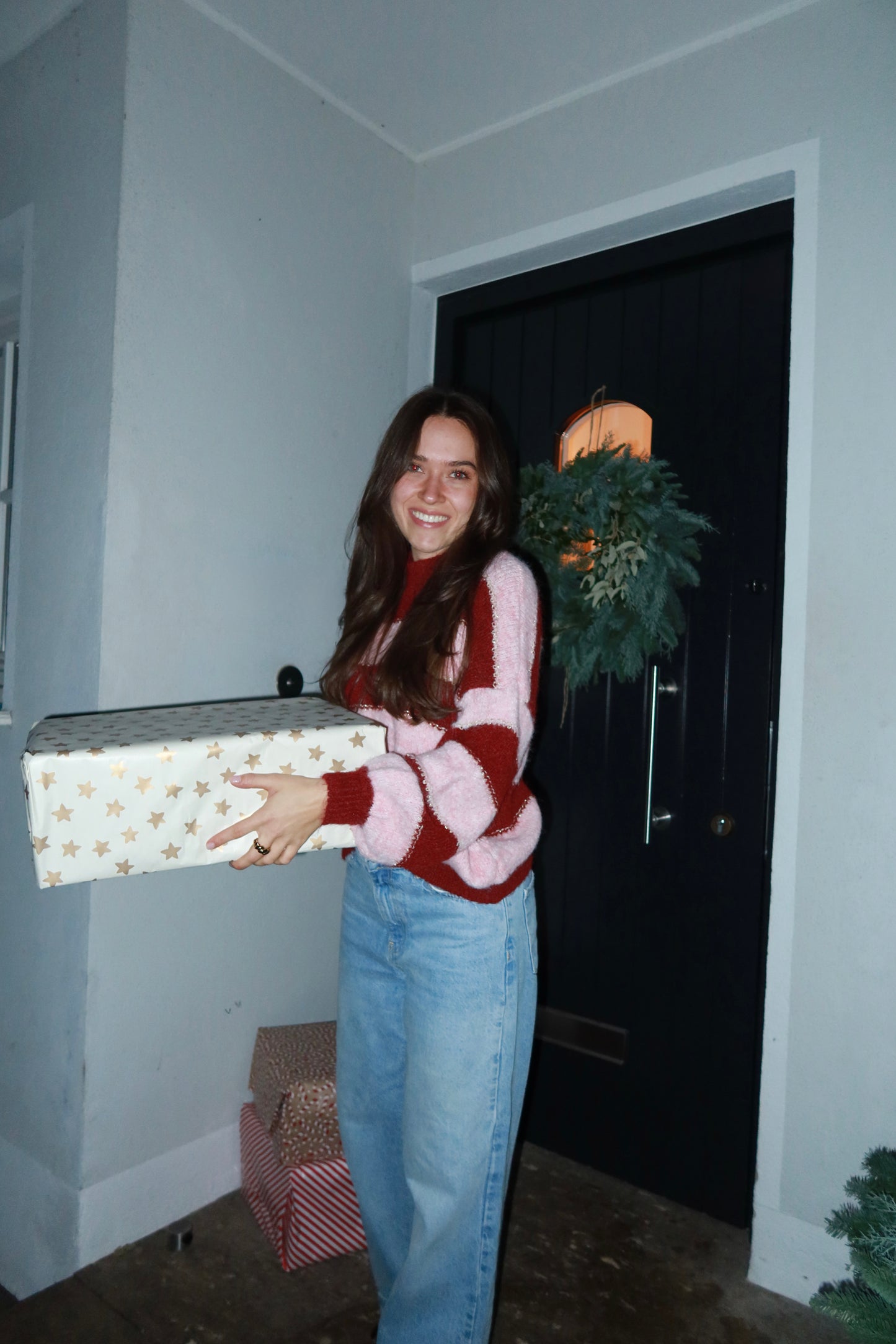 Pullover stripe glitter