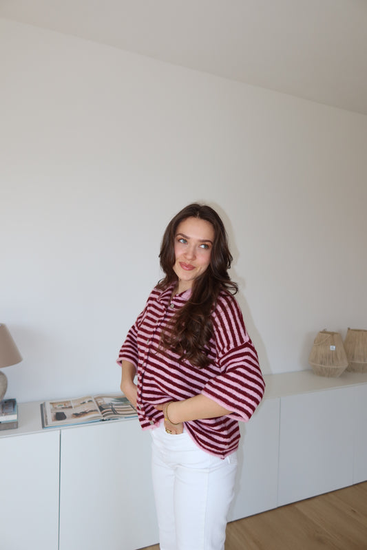 Short Cardigan - Burgundy