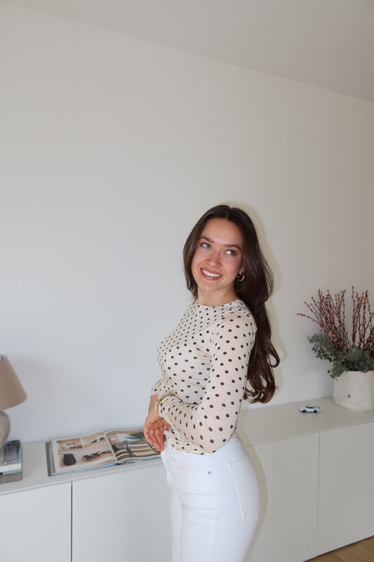 Dots Longsleeve - Cream