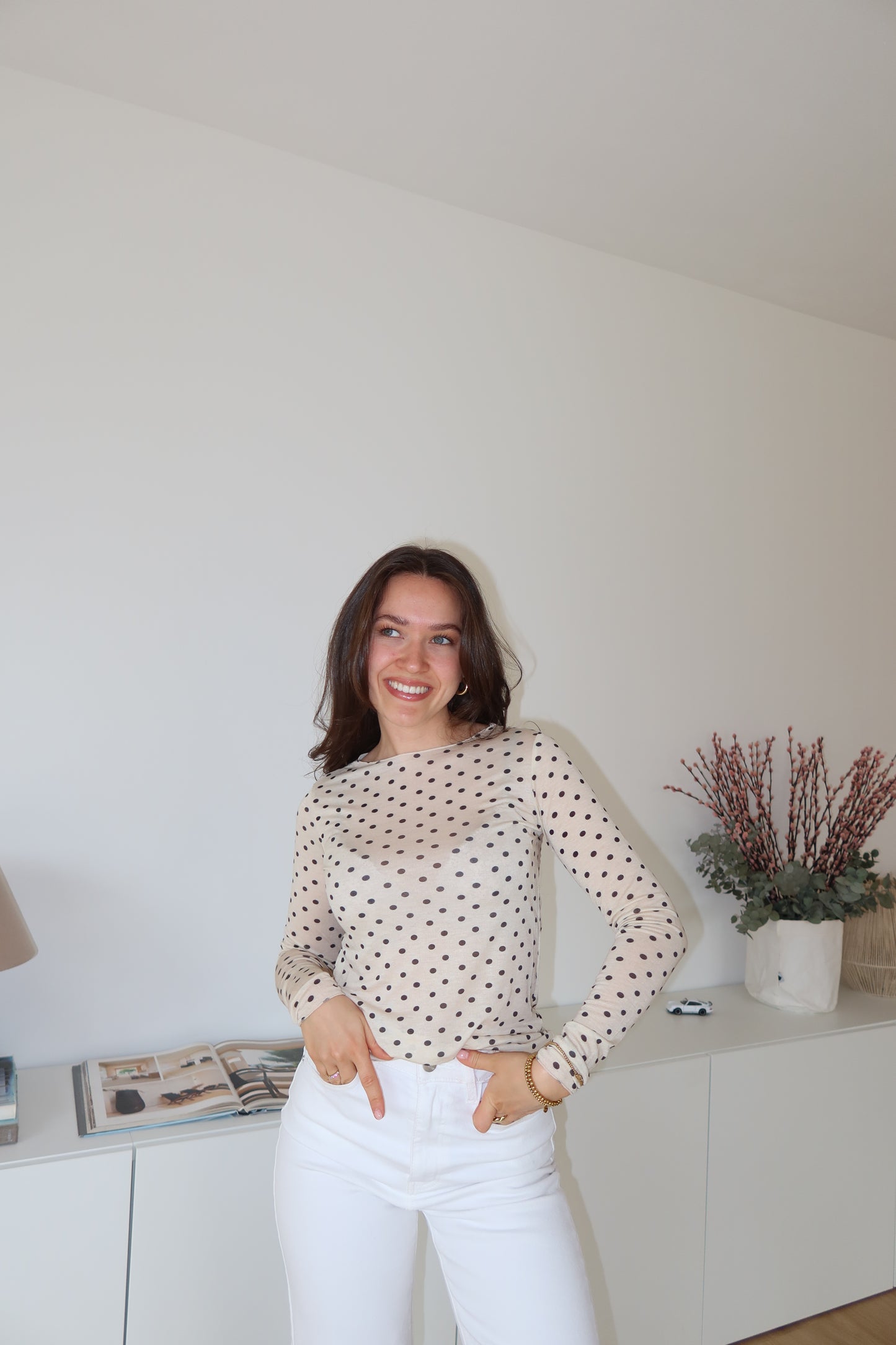 Dots Longsleeve - Cream