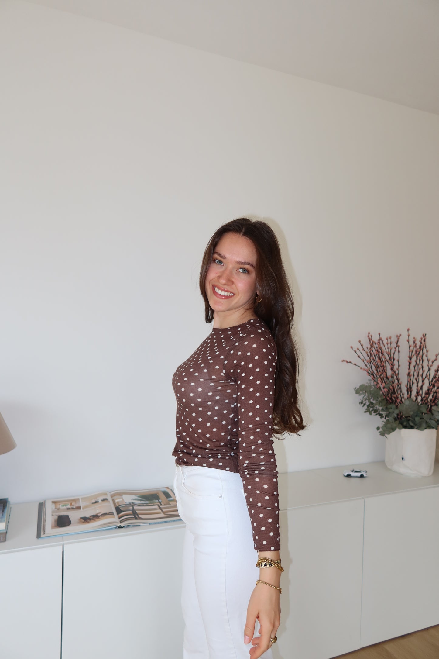 Dots Longsleeve - Brown