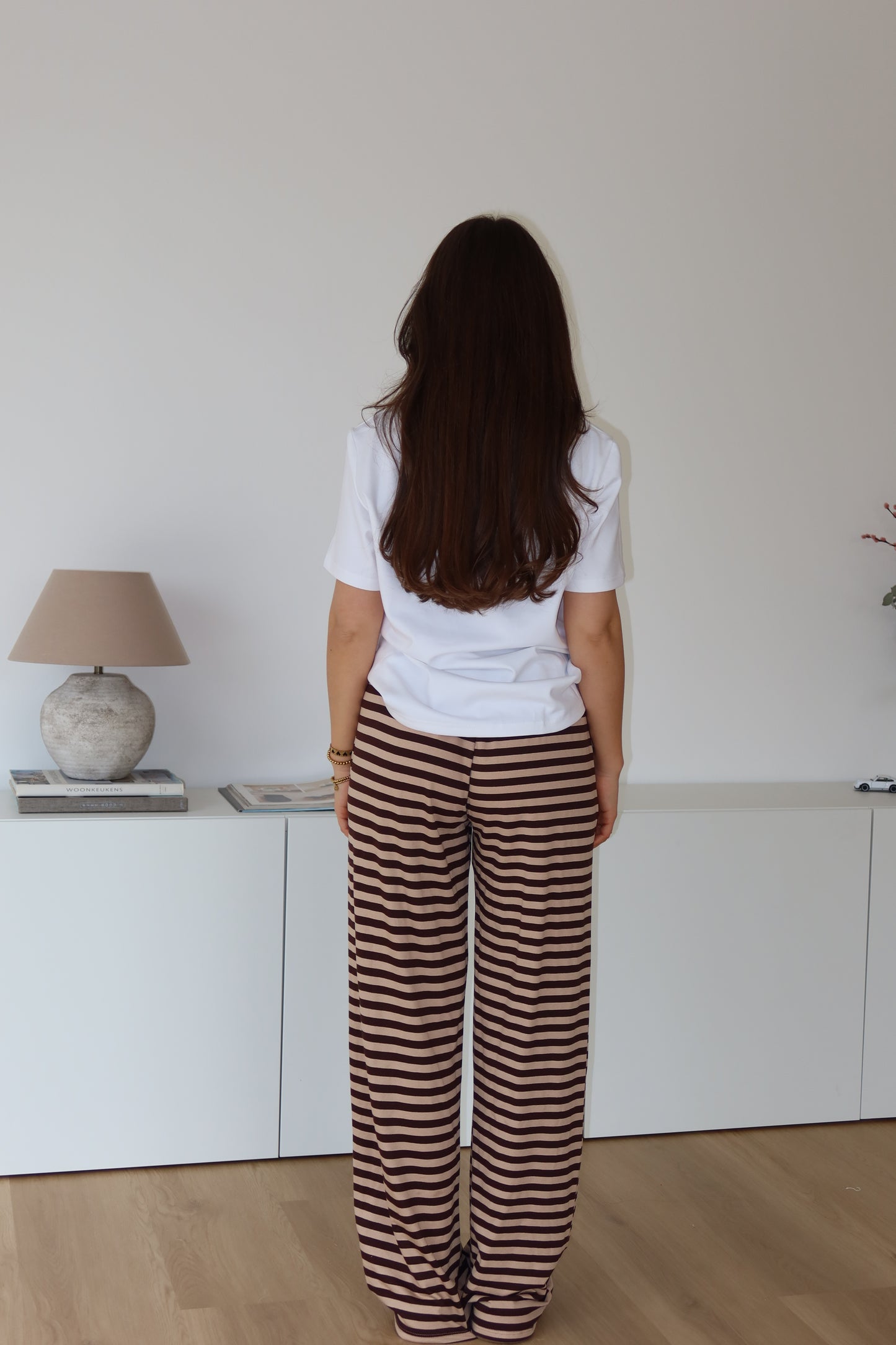 Gestreifte Hose - Brown