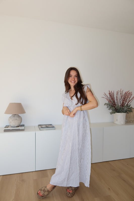 Musselin Maxikleid - White