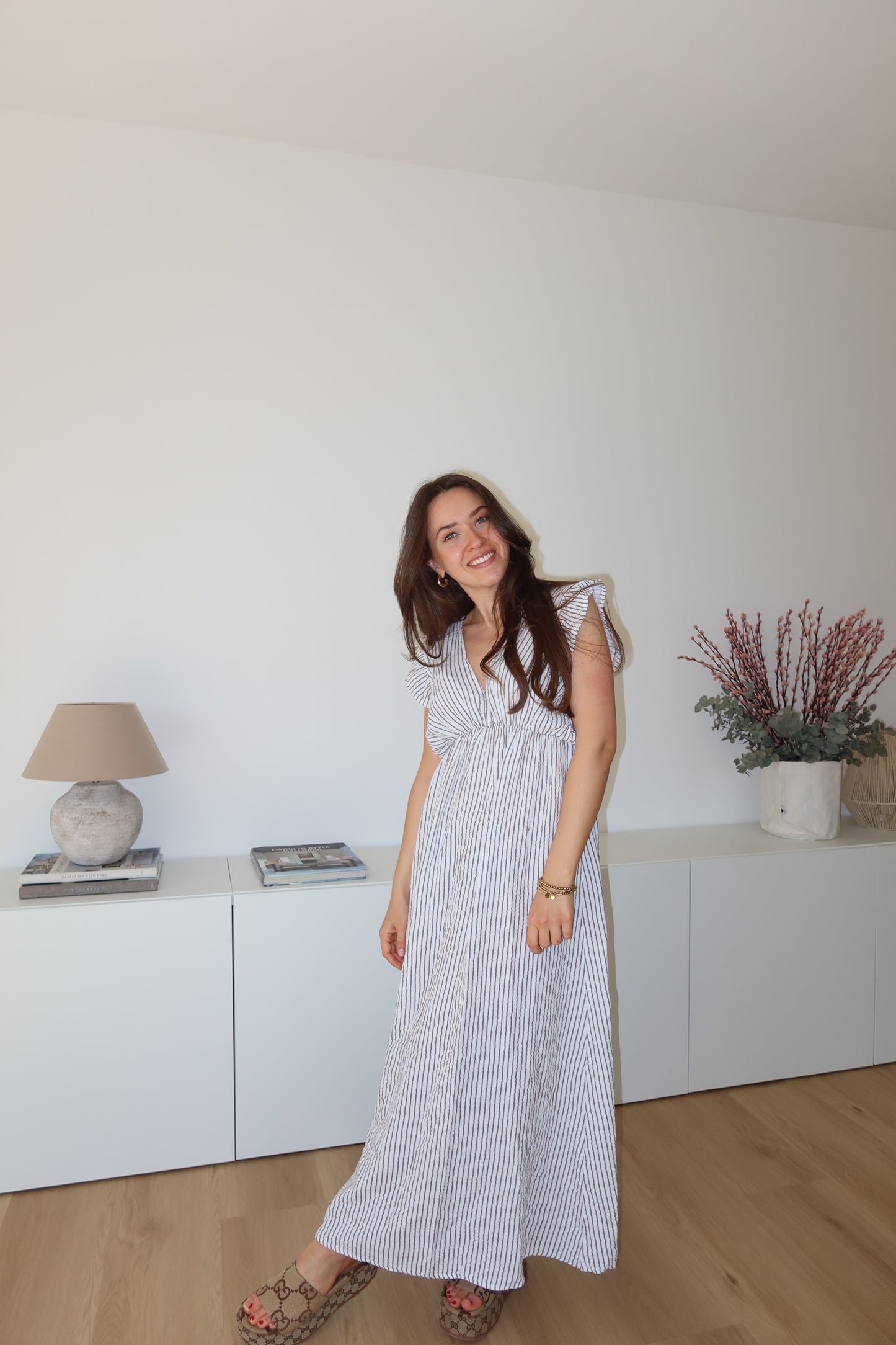 Musselin Maxikleid - White