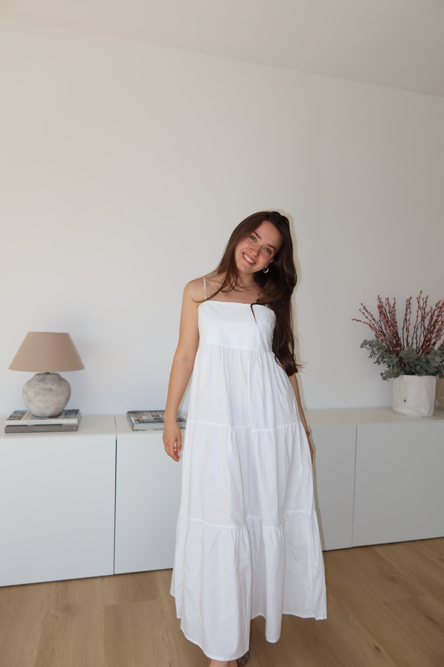 MaxiKleid cotton - white