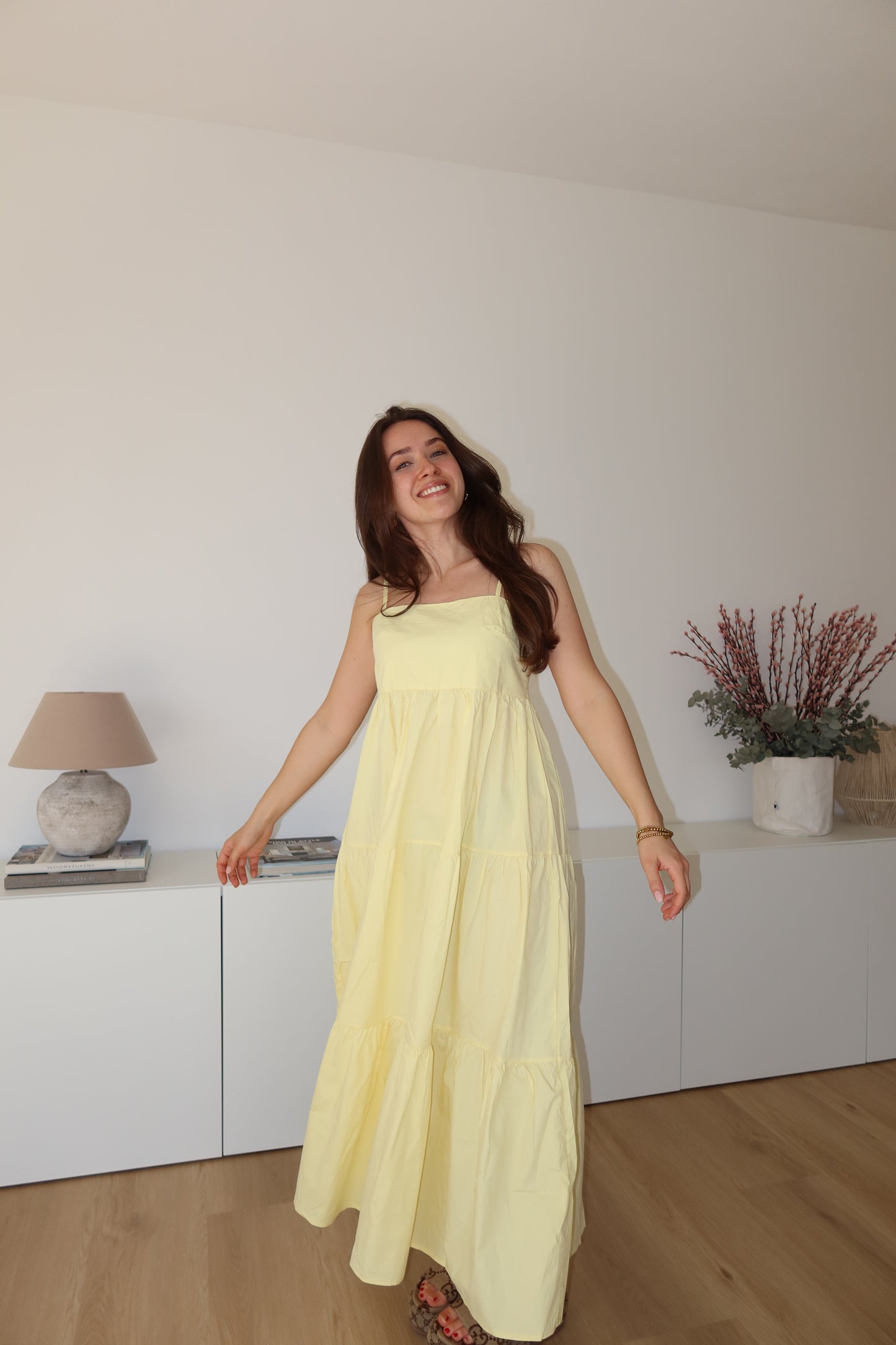 MaxiKleid cotton - Yellow
