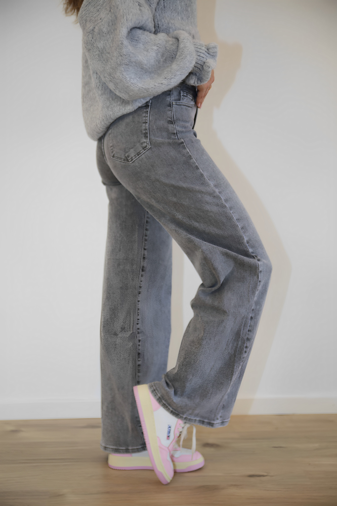 Super Wide leg Jeans grau