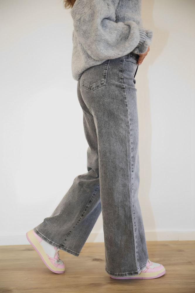 Super Wide leg Jeans grau