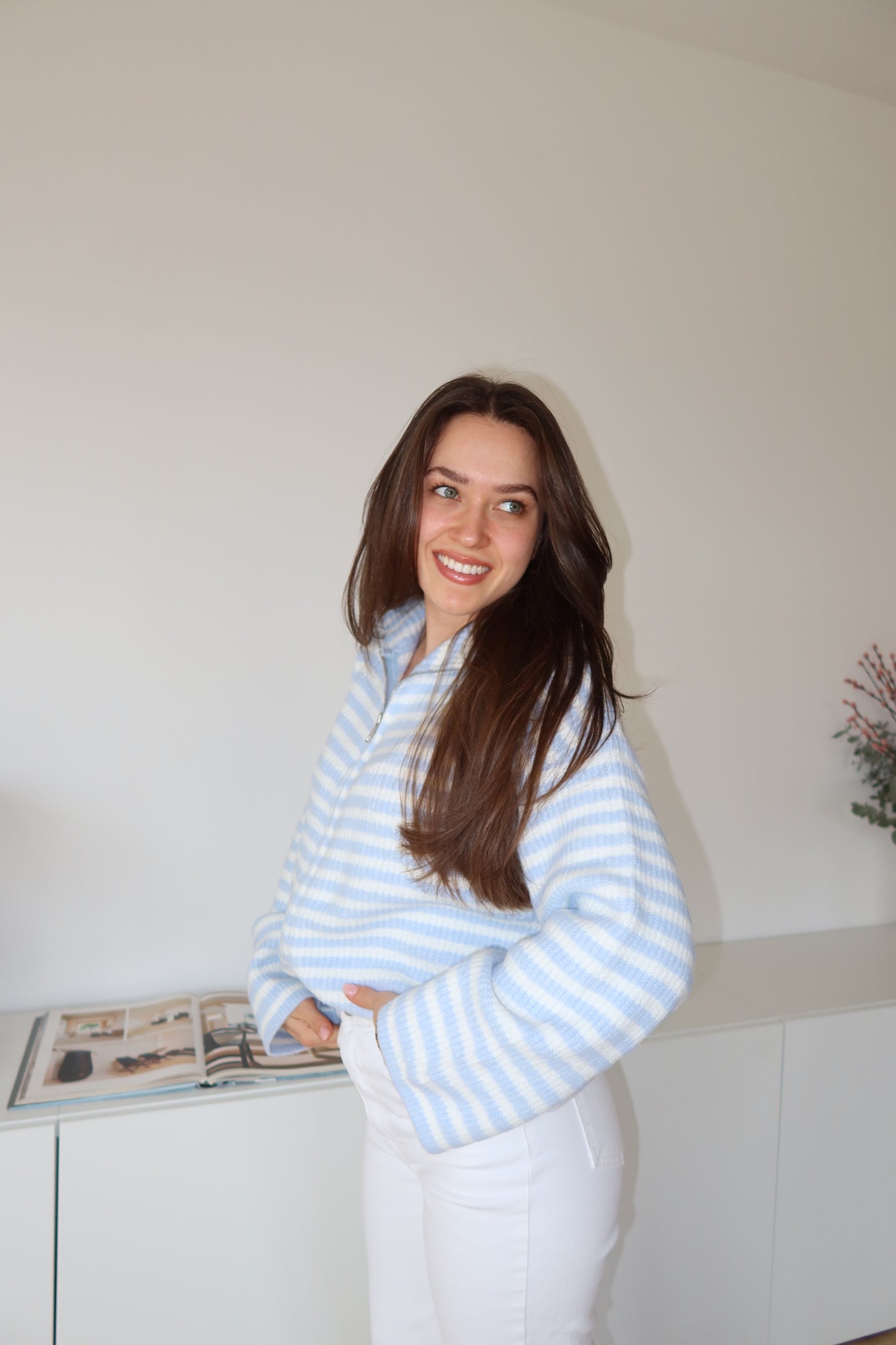 Zip-Cardigan • Blue