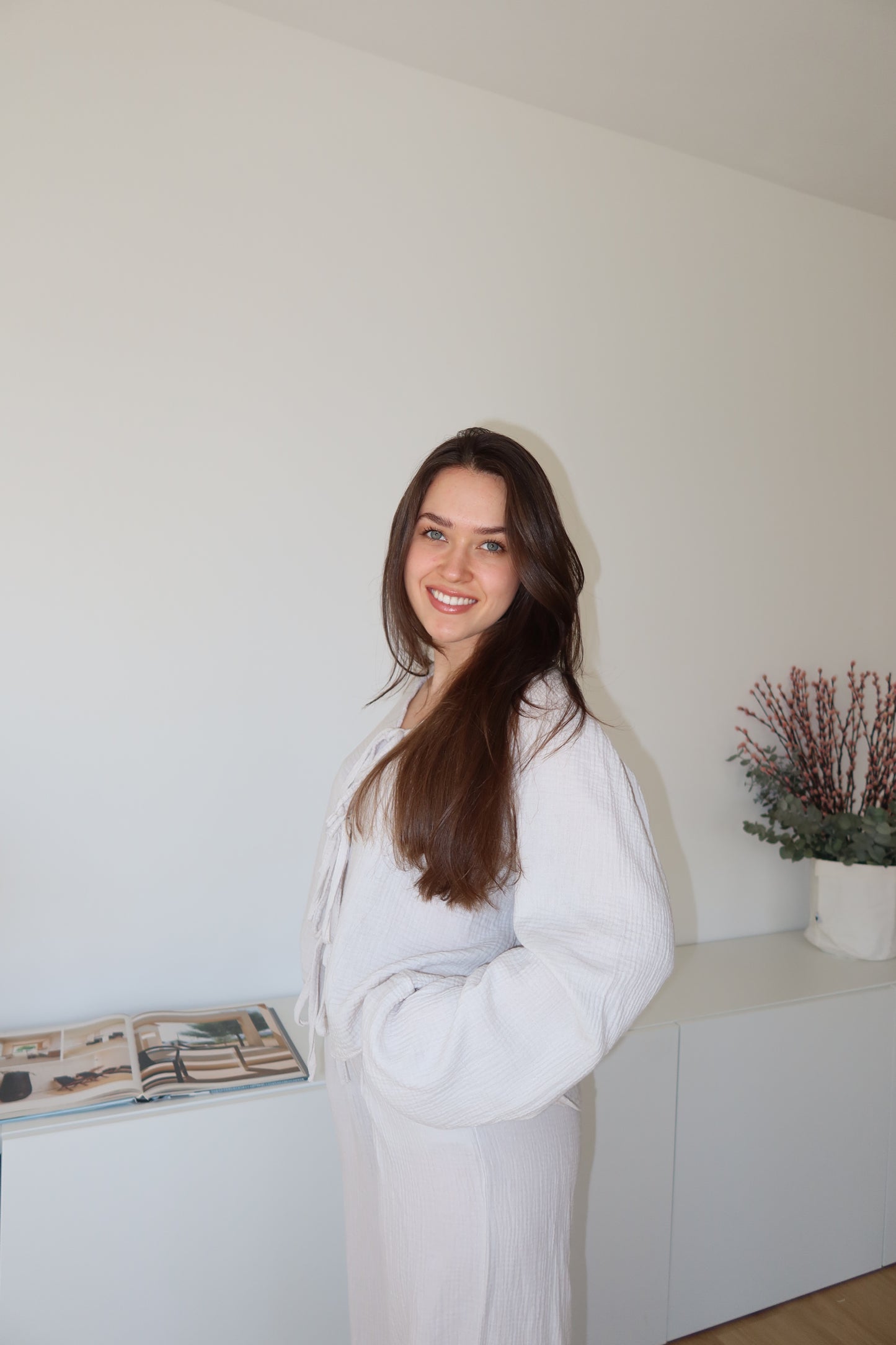 Musselin Bluse - Beige