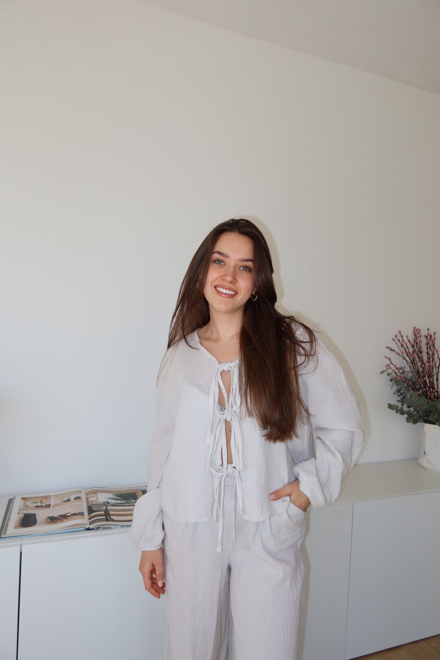 Musselin Bluse - Beige