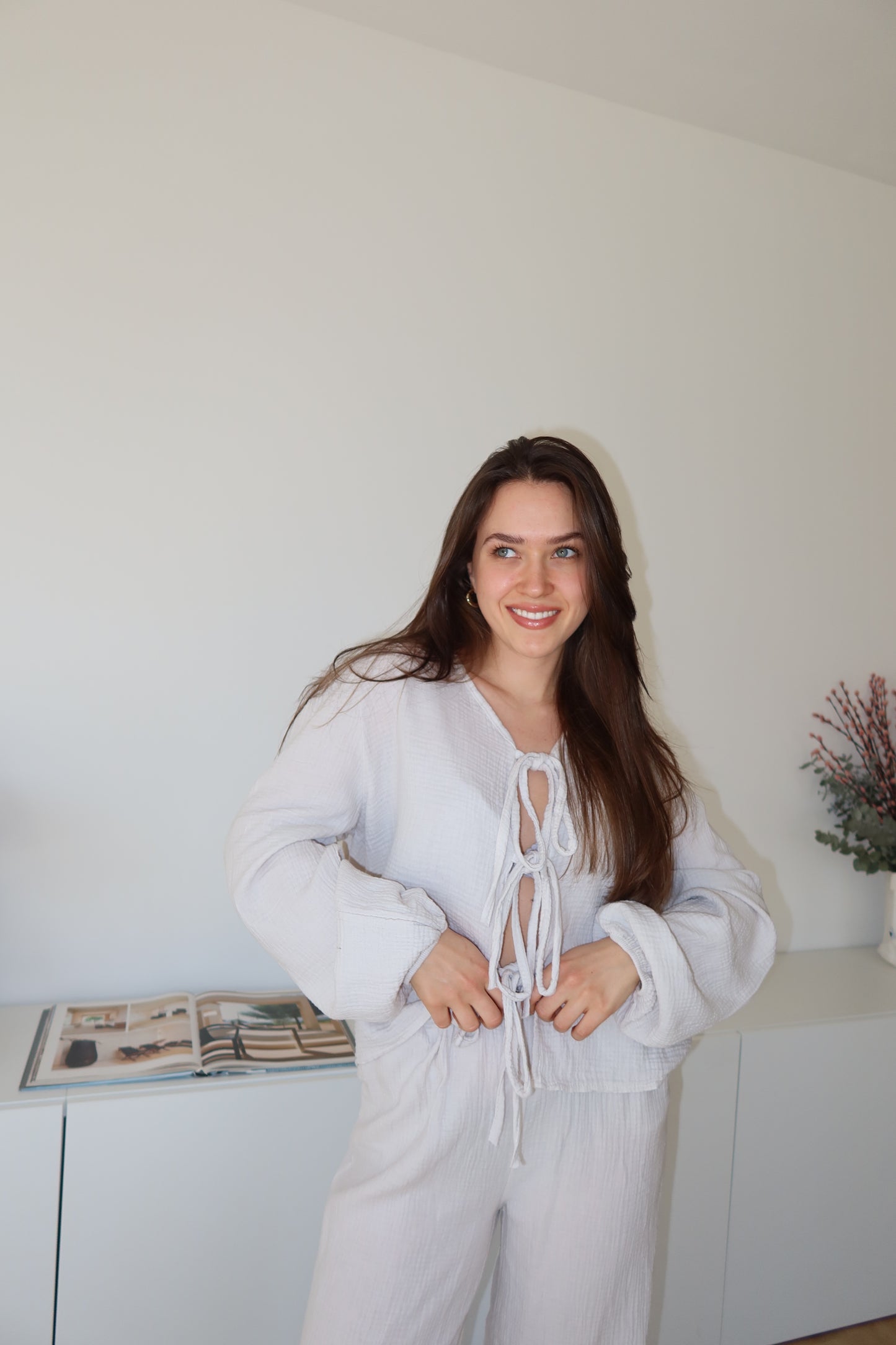 Musselin Bluse - Beige