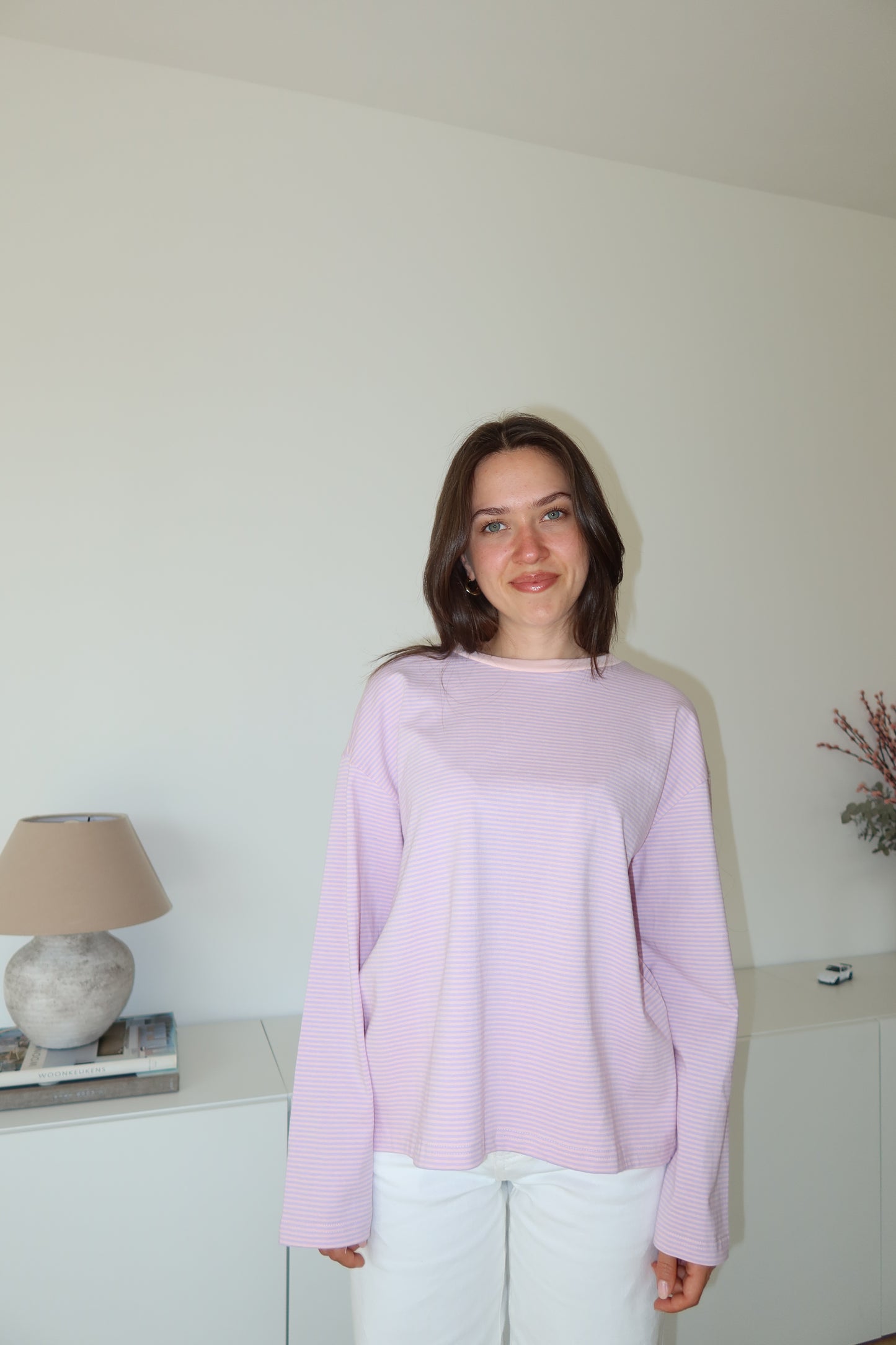 Striped Longsleeve - Blossom/lavender