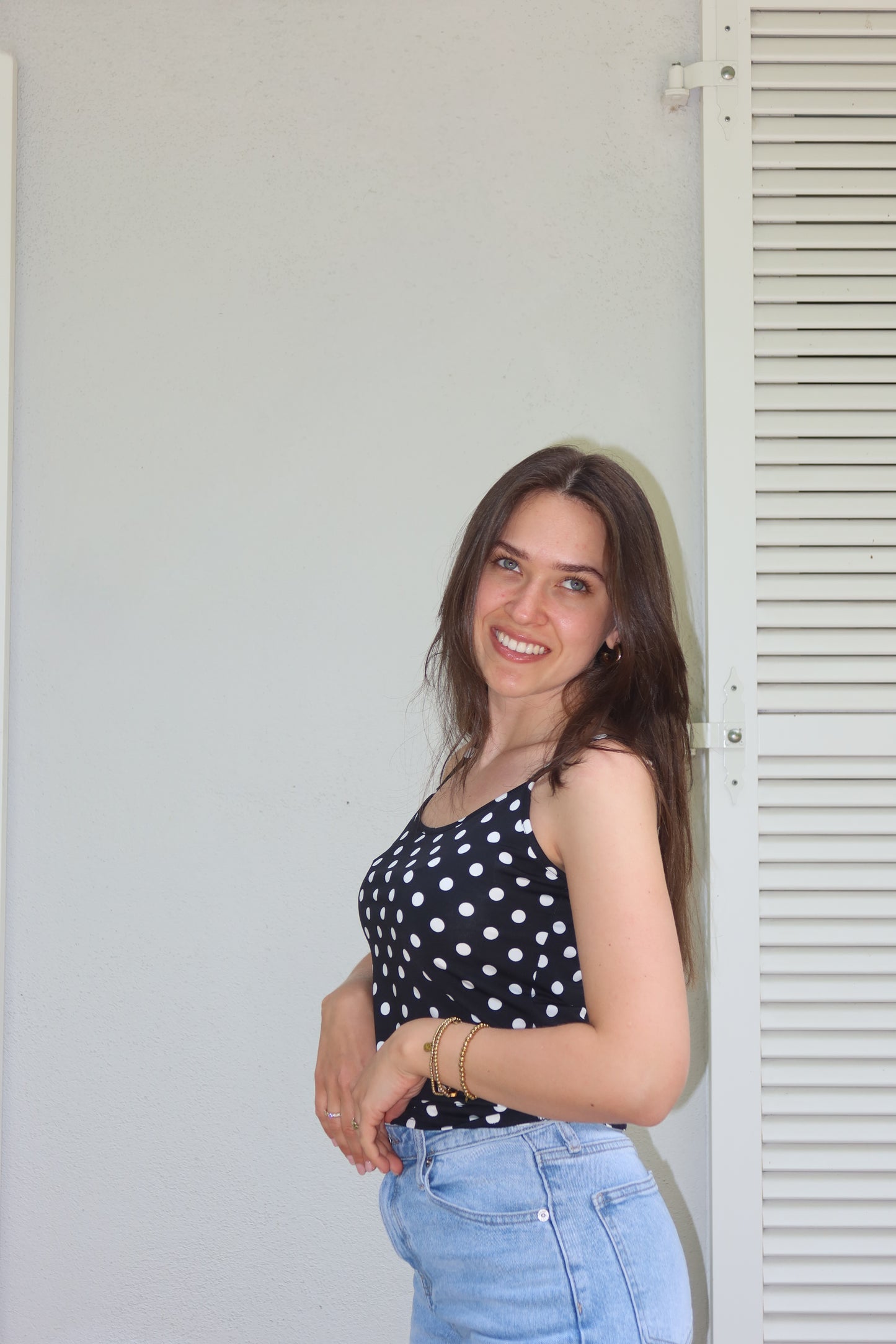 Top Polka Dot • Black
