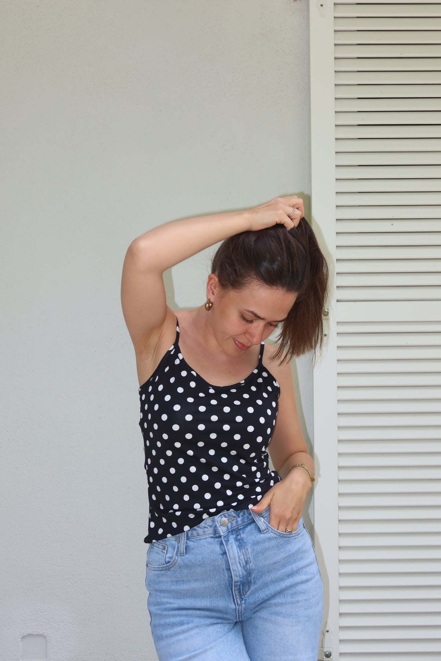 Top Polka Dot • Black