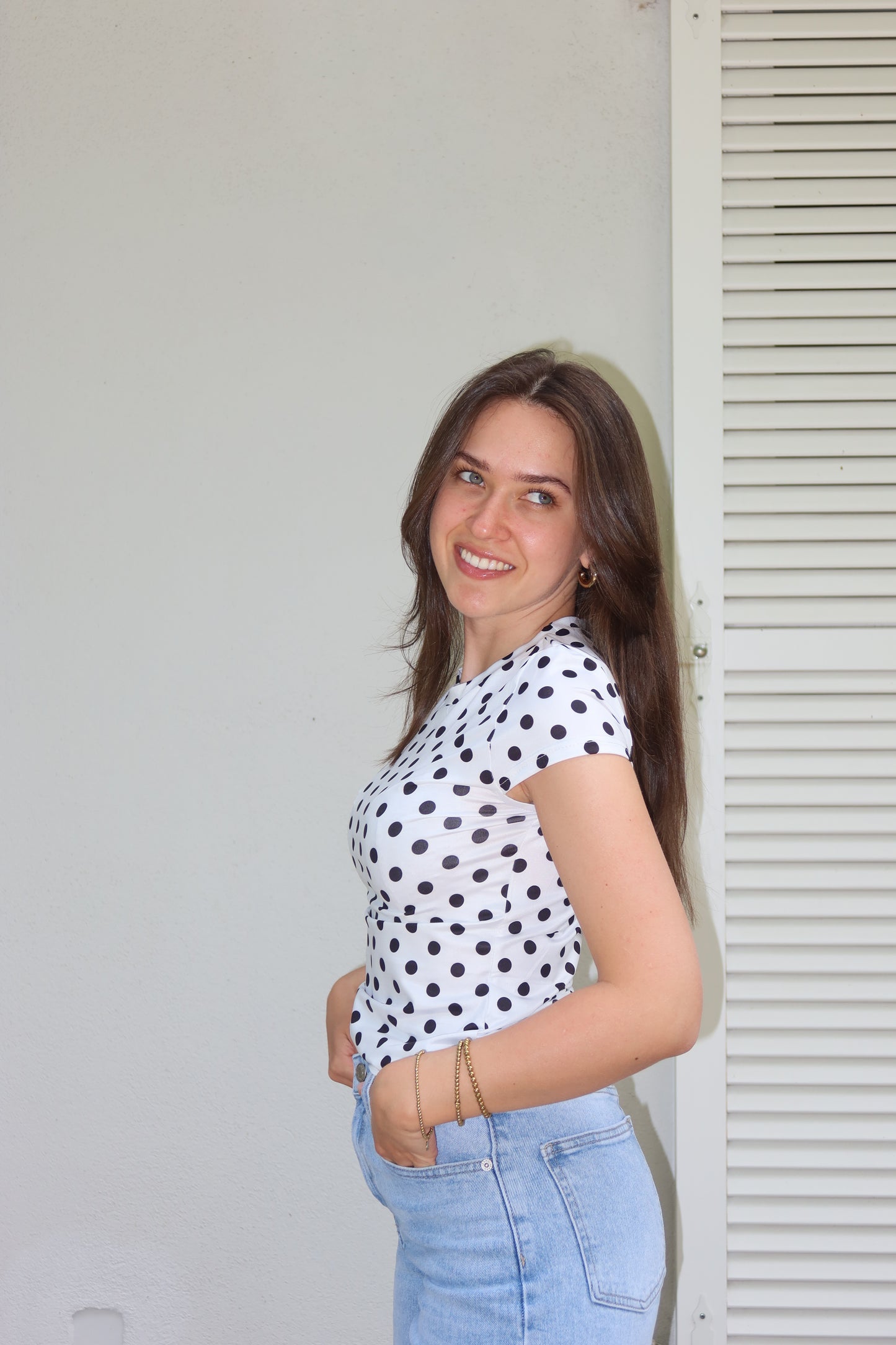 t-shirt Polka Dot •White