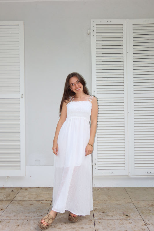 Maxikleid light cotton-White
